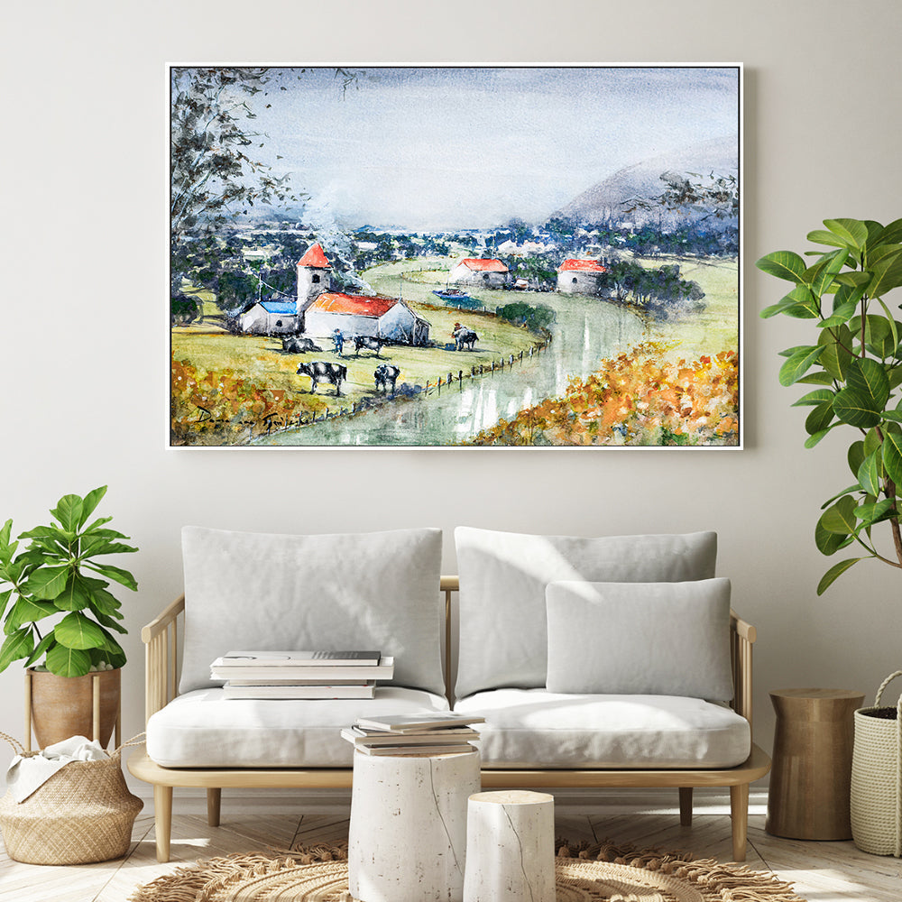 wall-art-print-canvas-poster-framed-French Countryside , By Lilou Online Fine Arts-GIOIA-WALL-ART