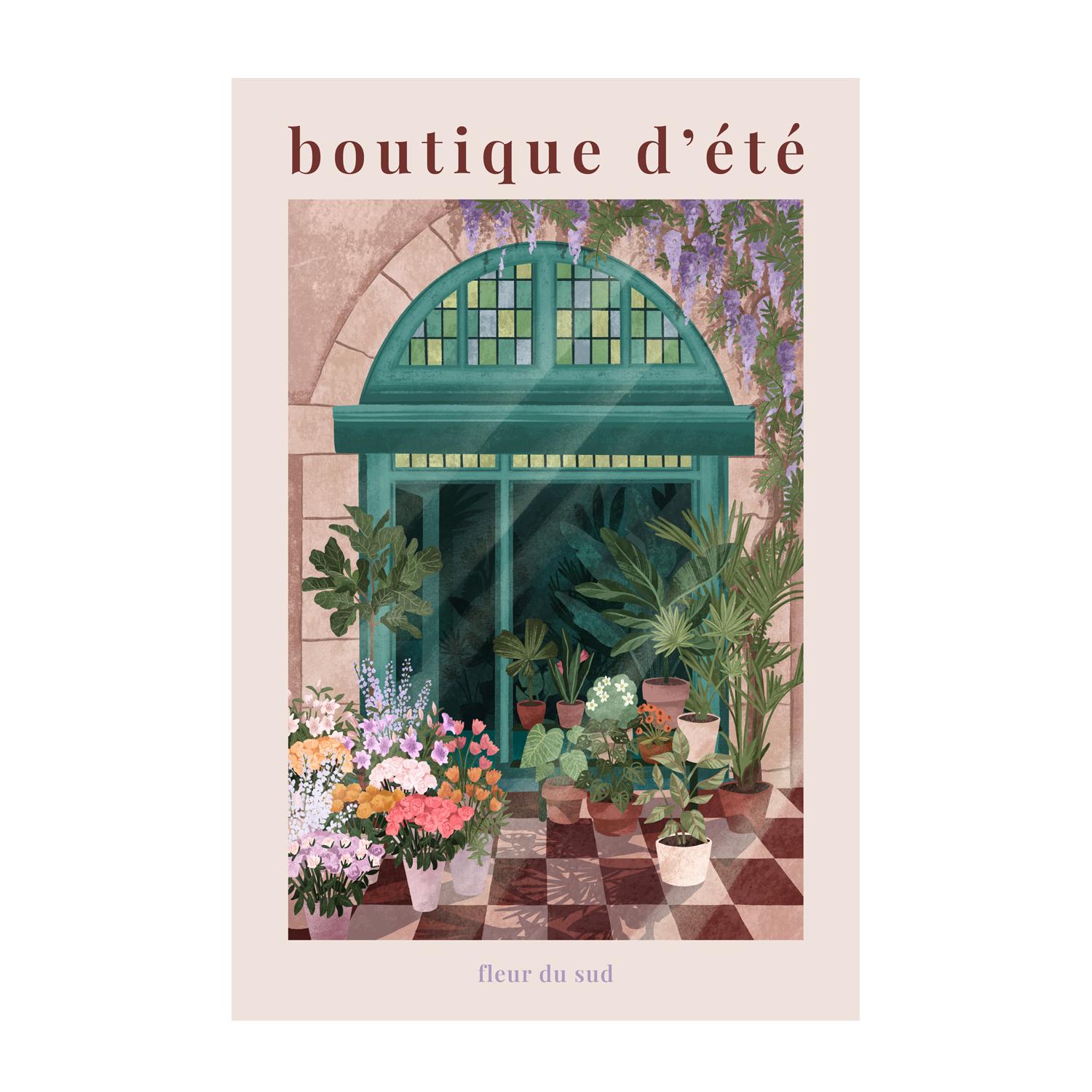 wall-art-print-canvas-poster-framed-French Flowershop Poster-1