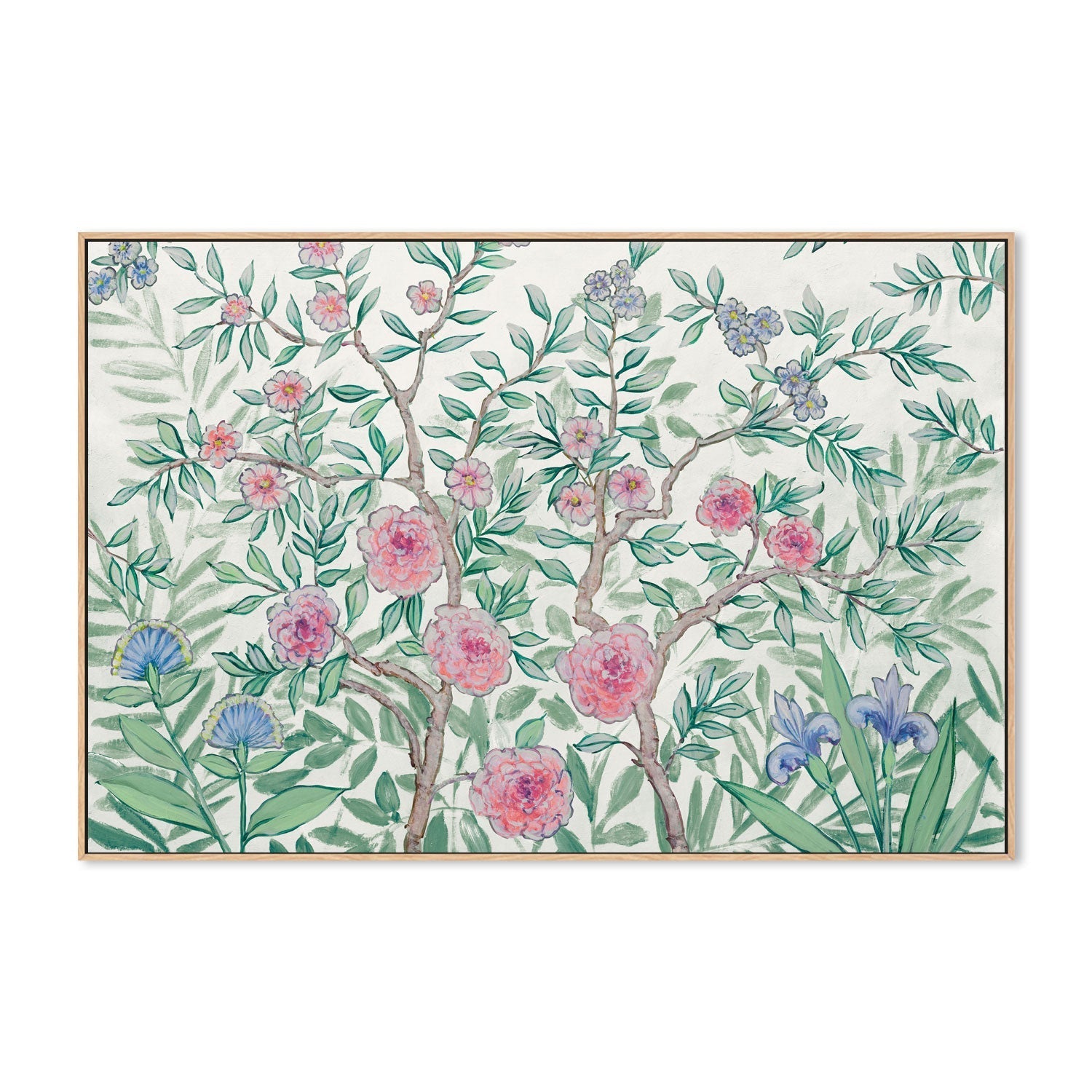 wall-art-print-canvas-poster-framed-French Garden Cream , By Julia Purinton-4