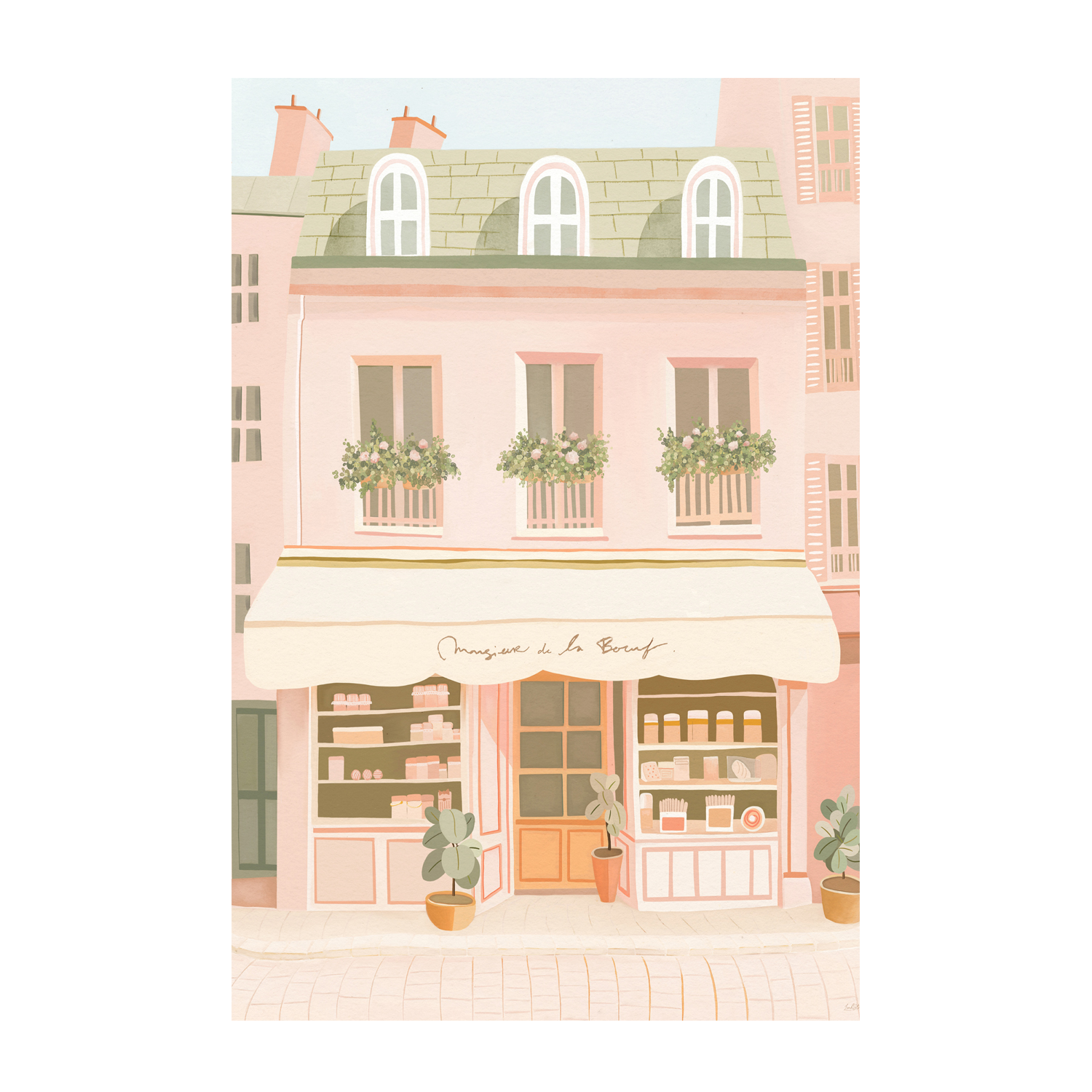 wall-art-print-canvas-poster-framed-French Market , By Leah Straatsma-1