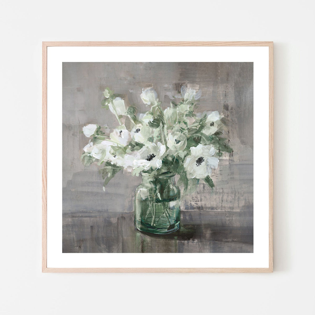 wall-art-print-canvas-poster-framed-Fresh Anemones Sage Border , By Danhui Nai-6