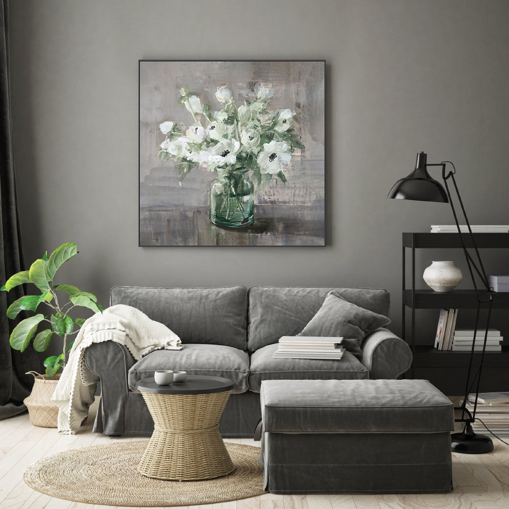 wall-art-print-canvas-poster-framed-Fresh Anemones Sage Border , By Danhui Nai-7