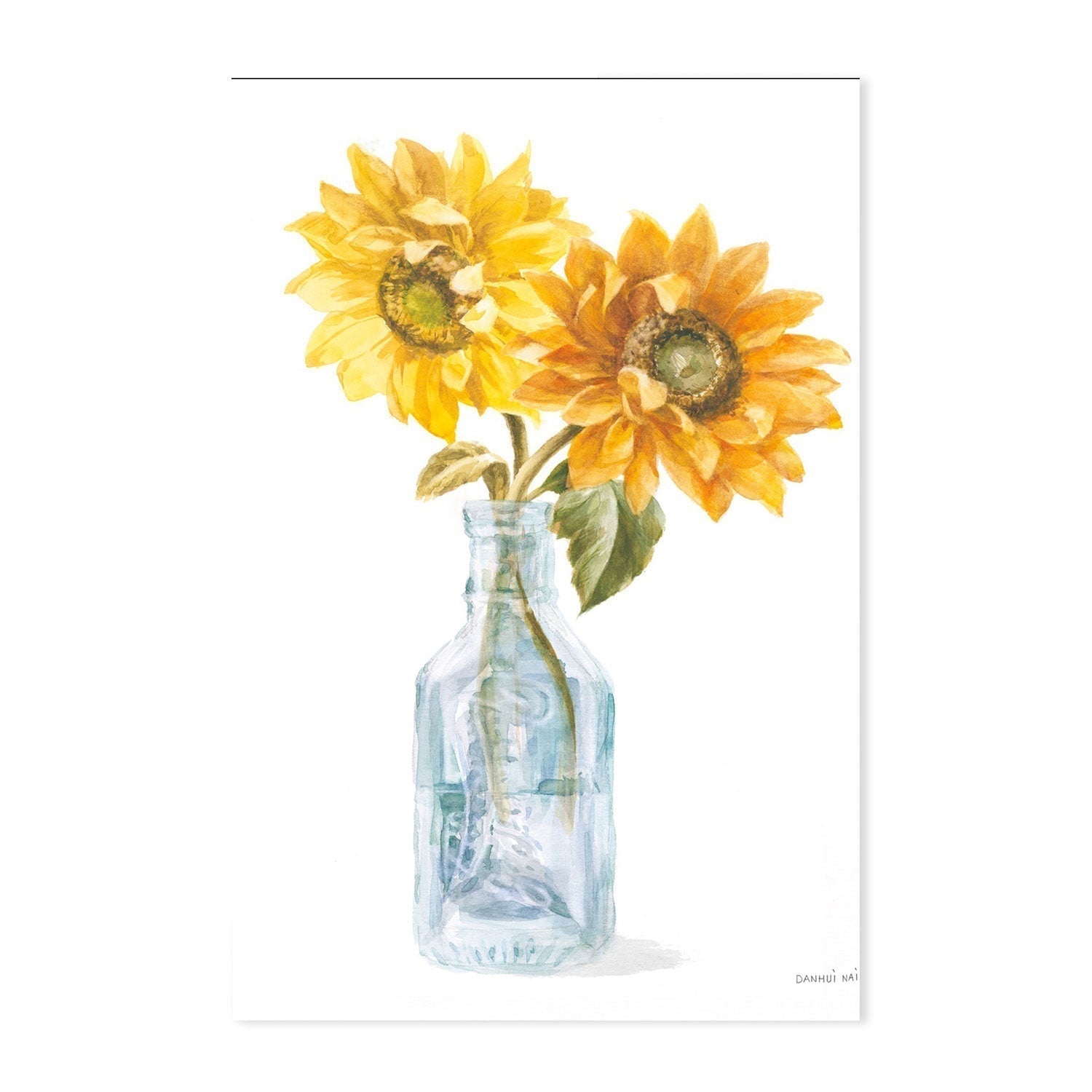 wall-art-print-canvas-poster-framed-Fresh Cut Sunflowers, Style B-by-Danhui Nai-Gioia Wall Art