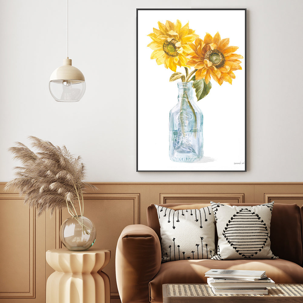 wall-art-print-canvas-poster-framed-Fresh Cut Sunflowers, Style B-by-Danhui Nai-Gioia Wall Art