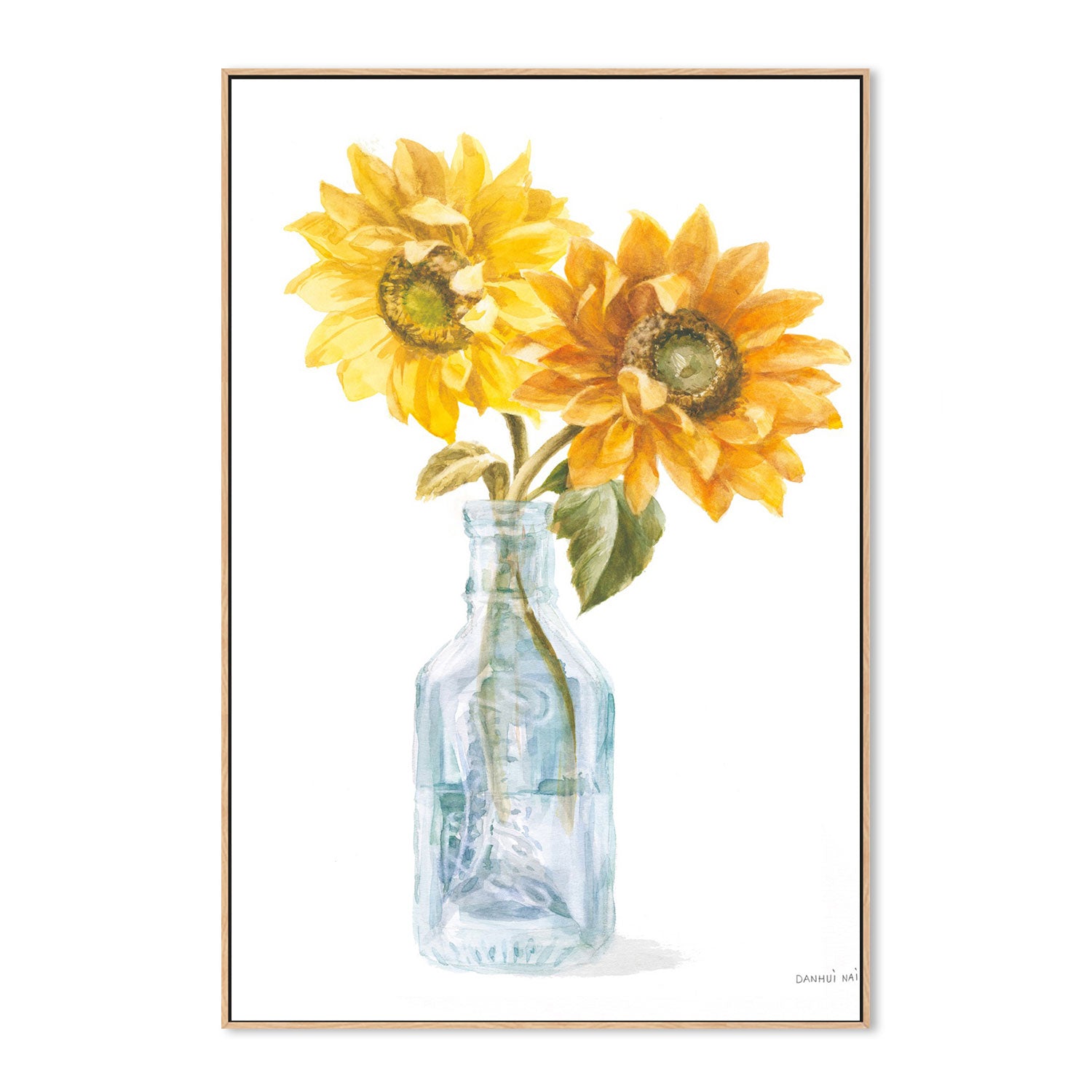 wall-art-print-canvas-poster-framed-Fresh Cut Sunflowers, Style B-by-Danhui Nai-Gioia Wall Art
