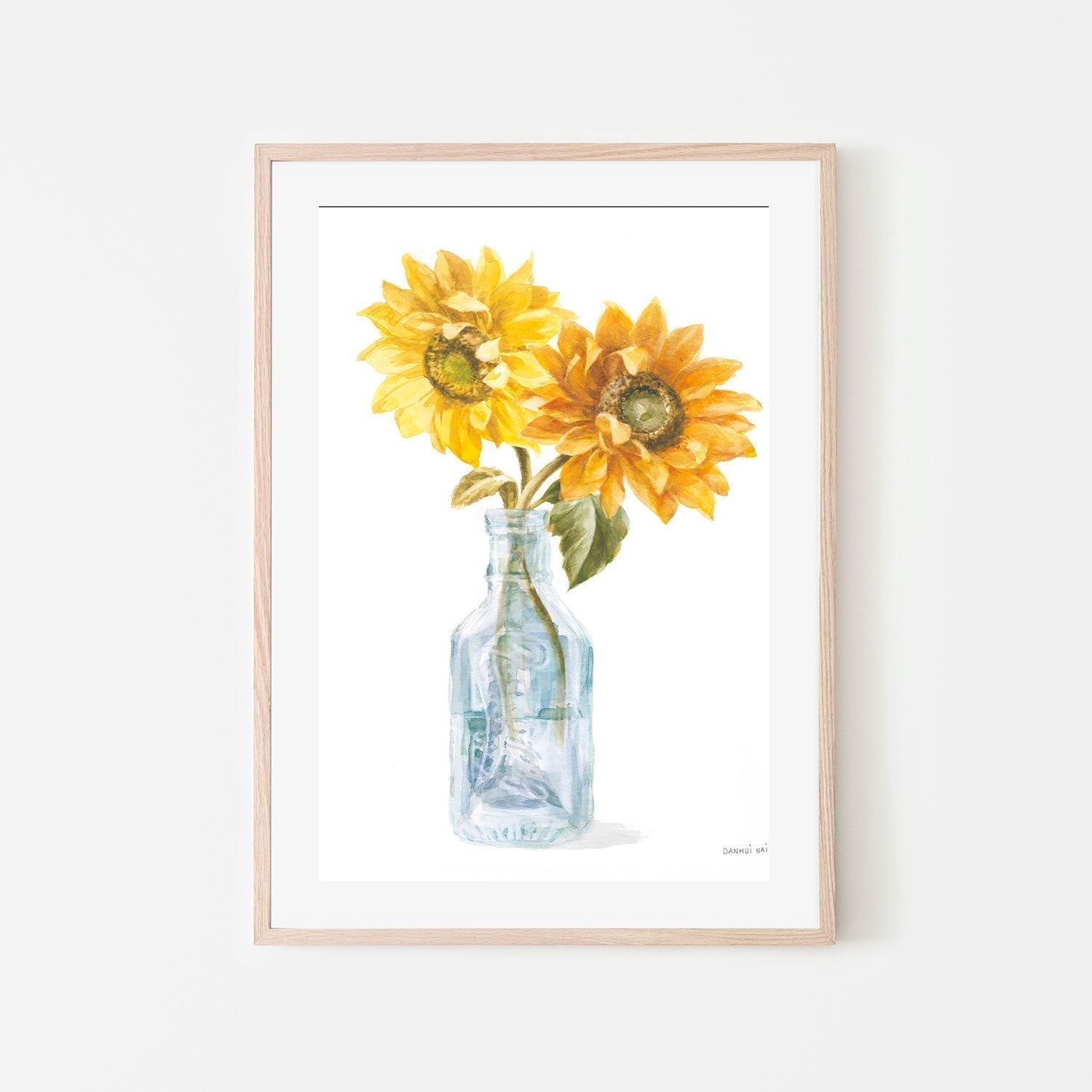 wall-art-print-canvas-poster-framed-Fresh Cut Sunflowers, Style B-by-Danhui Nai-Gioia Wall Art