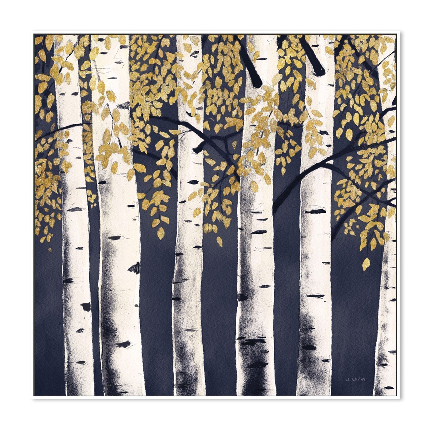 wall-art-print-canvas-poster-framed-Fresh Forest Indigo, Style B-by-James Wiens-Gioia Wall Art