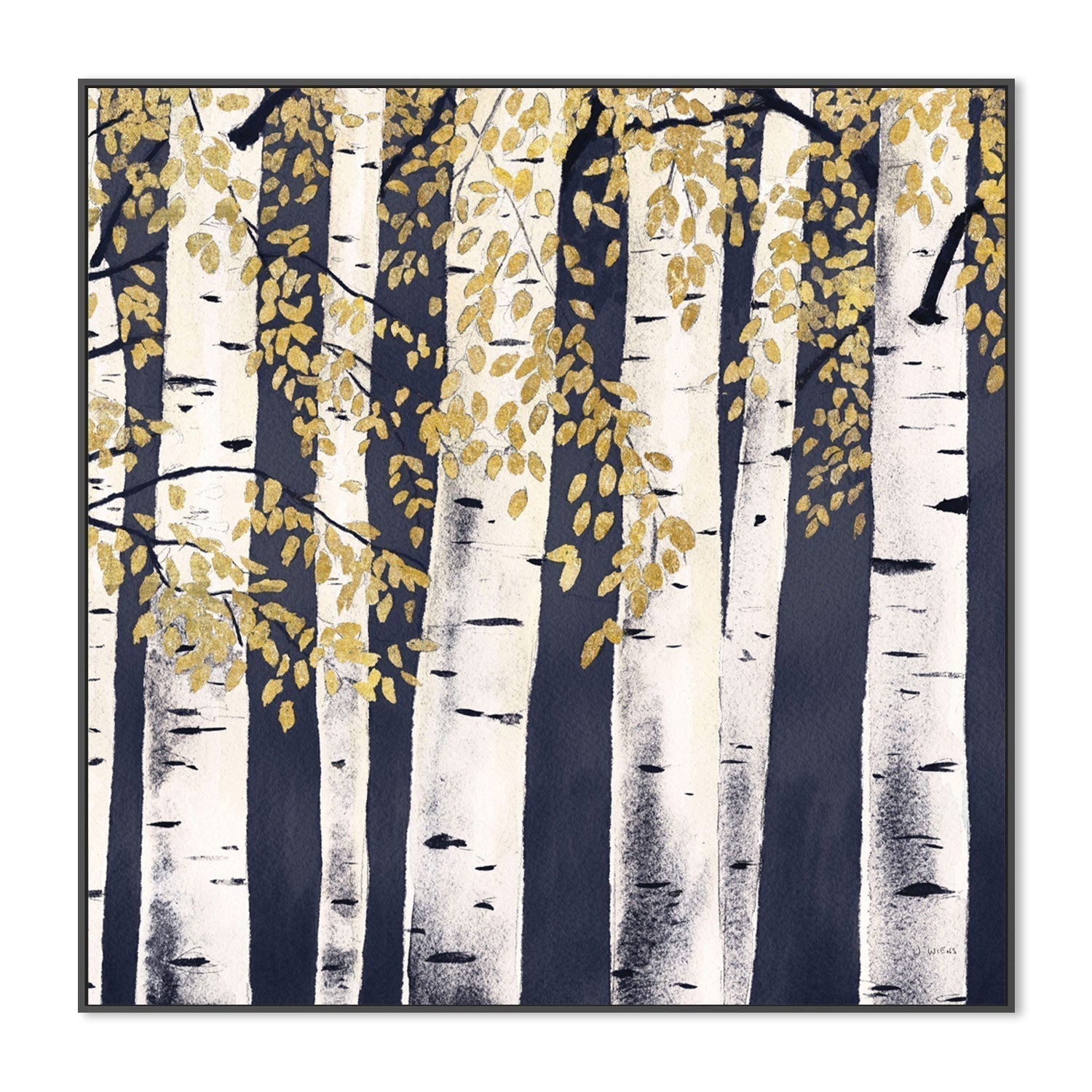 wall-art-print-canvas-poster-framed-Fresh Forest Indigo, Style C-by-James Wiens-Gioia Wall Art