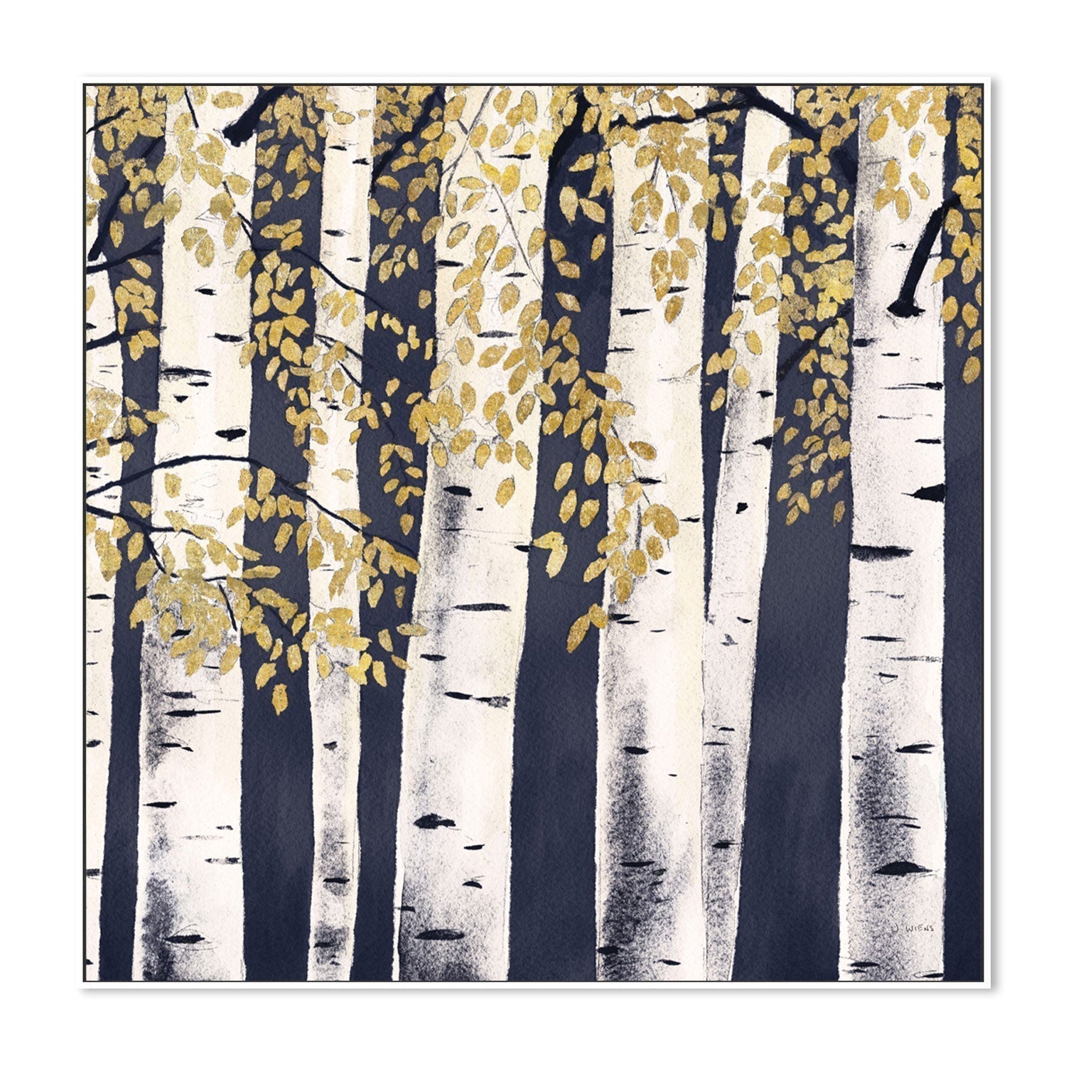 wall-art-print-canvas-poster-framed-Fresh Forest Indigo, Style C-by-James Wiens-Gioia Wall Art