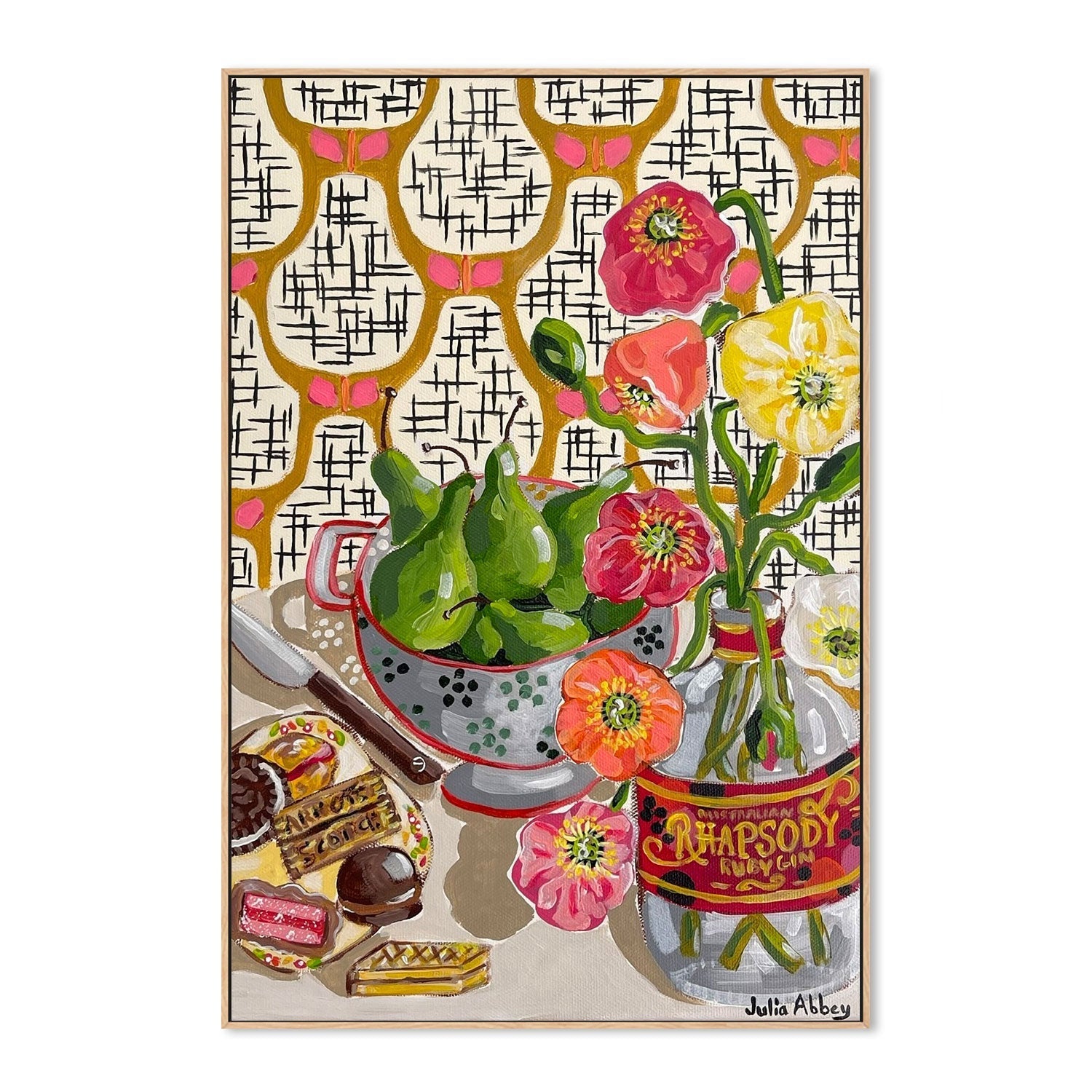 wall-art-print-canvas-poster-framed-Fresh Pears , By Julia Abbey-4