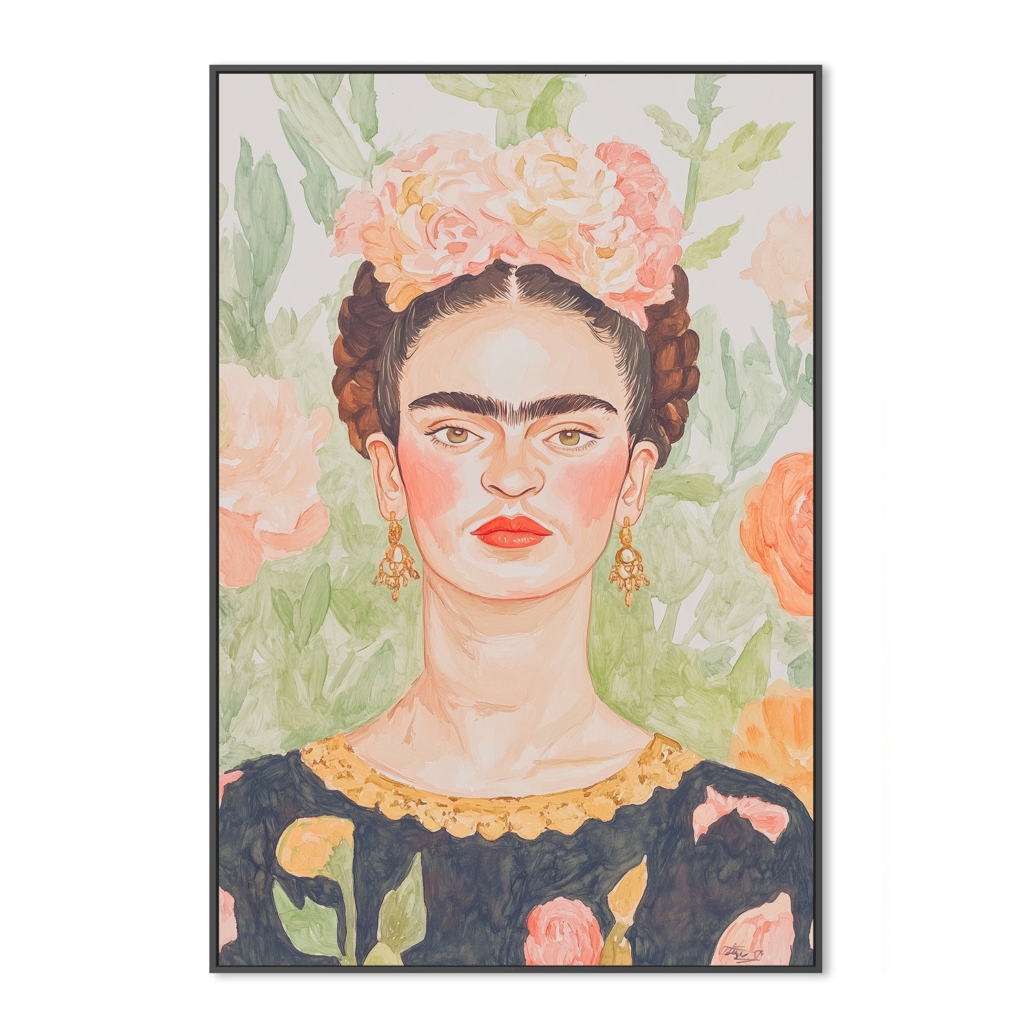 wall-art-print-canvas-poster-framed-Frida Painting , By Melloi Art-3