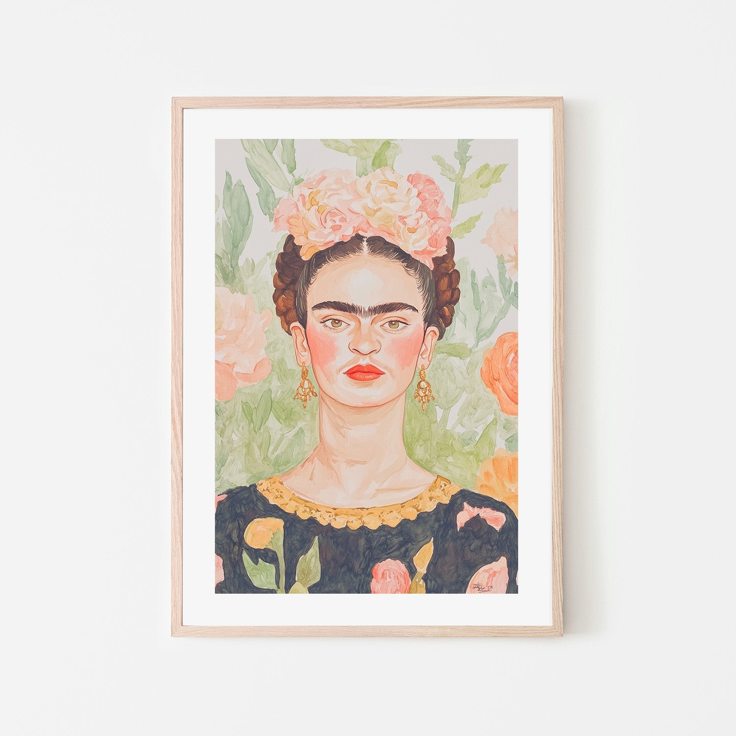 wall-art-print-canvas-poster-framed-Frida Painting , By Melloi Art-6
