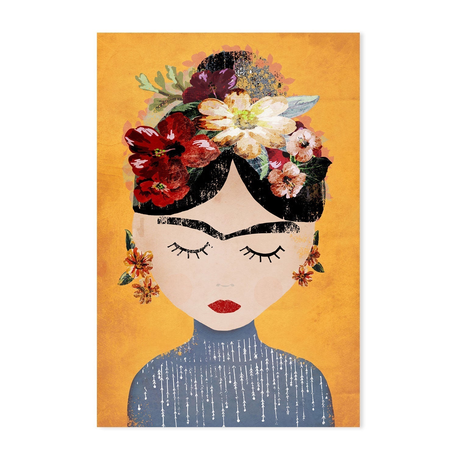 wall-art-print-canvas-poster-framed-Frida, Yellow Version , By Treechild-GIOIA-WALL-ART