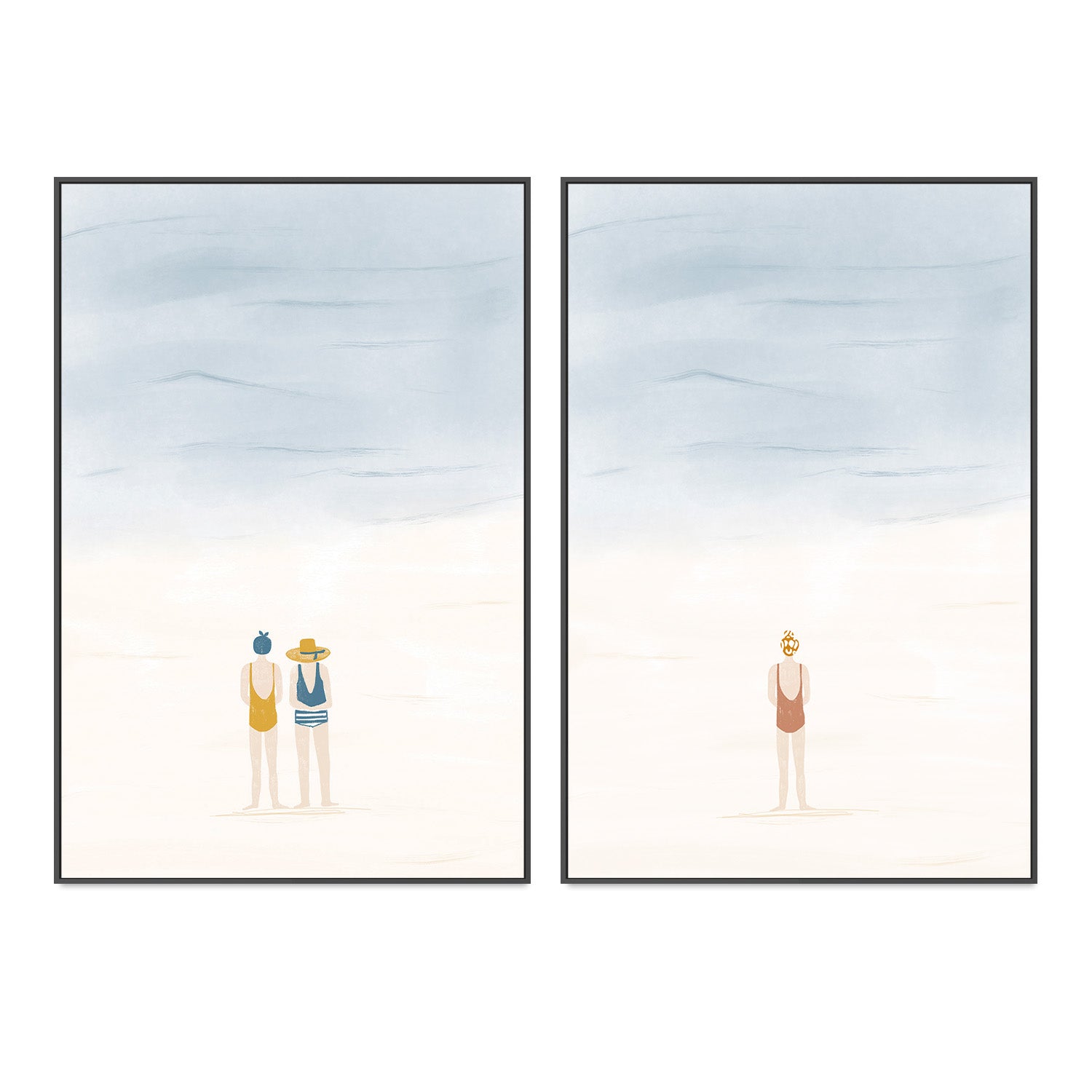 wall-art-print-canvas-poster-framed-Friends and Solitude, Set Of 2 , By Menina Lisboa-3