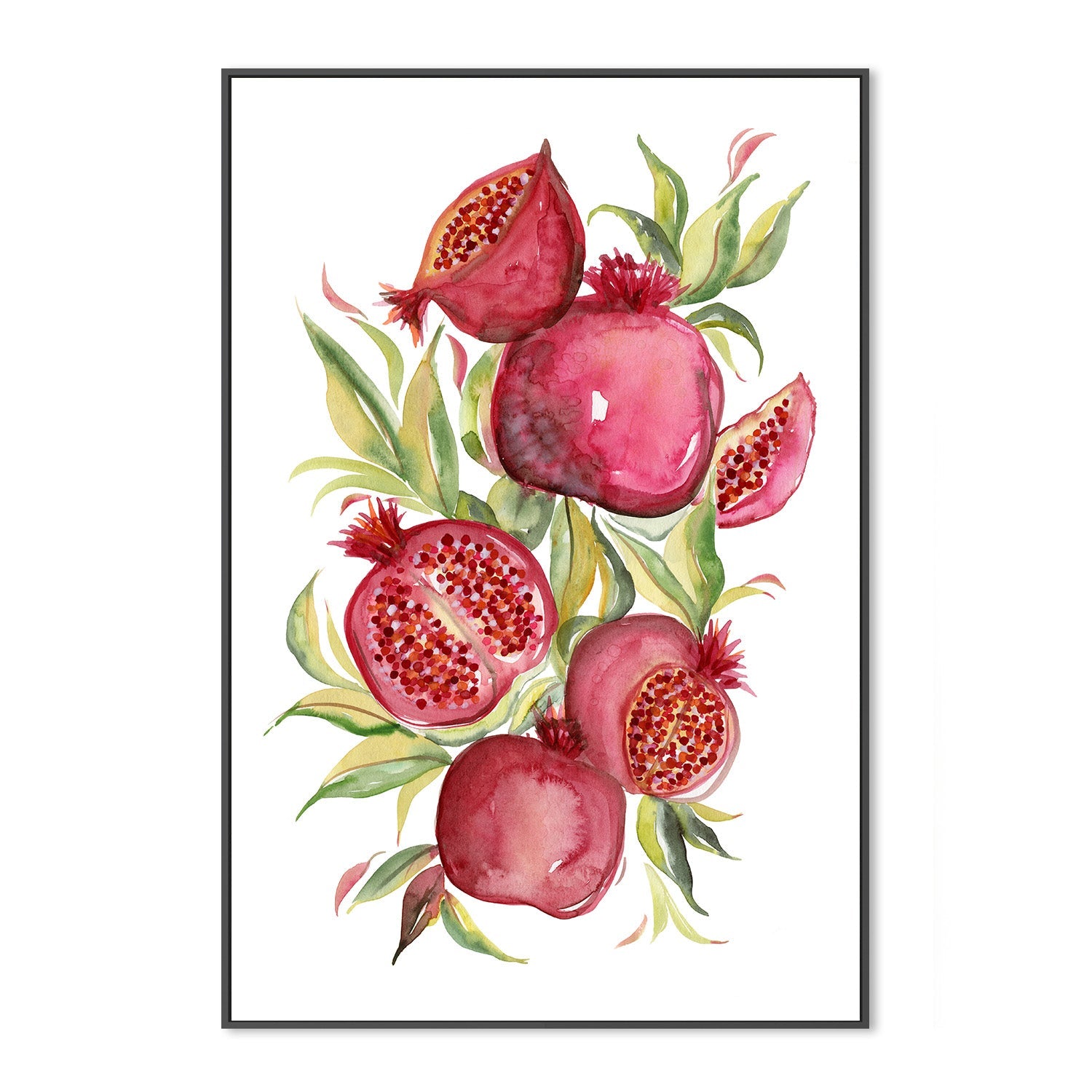 wall-art-print-canvas-poster-framed-Fruit collection - Pomegranate-3