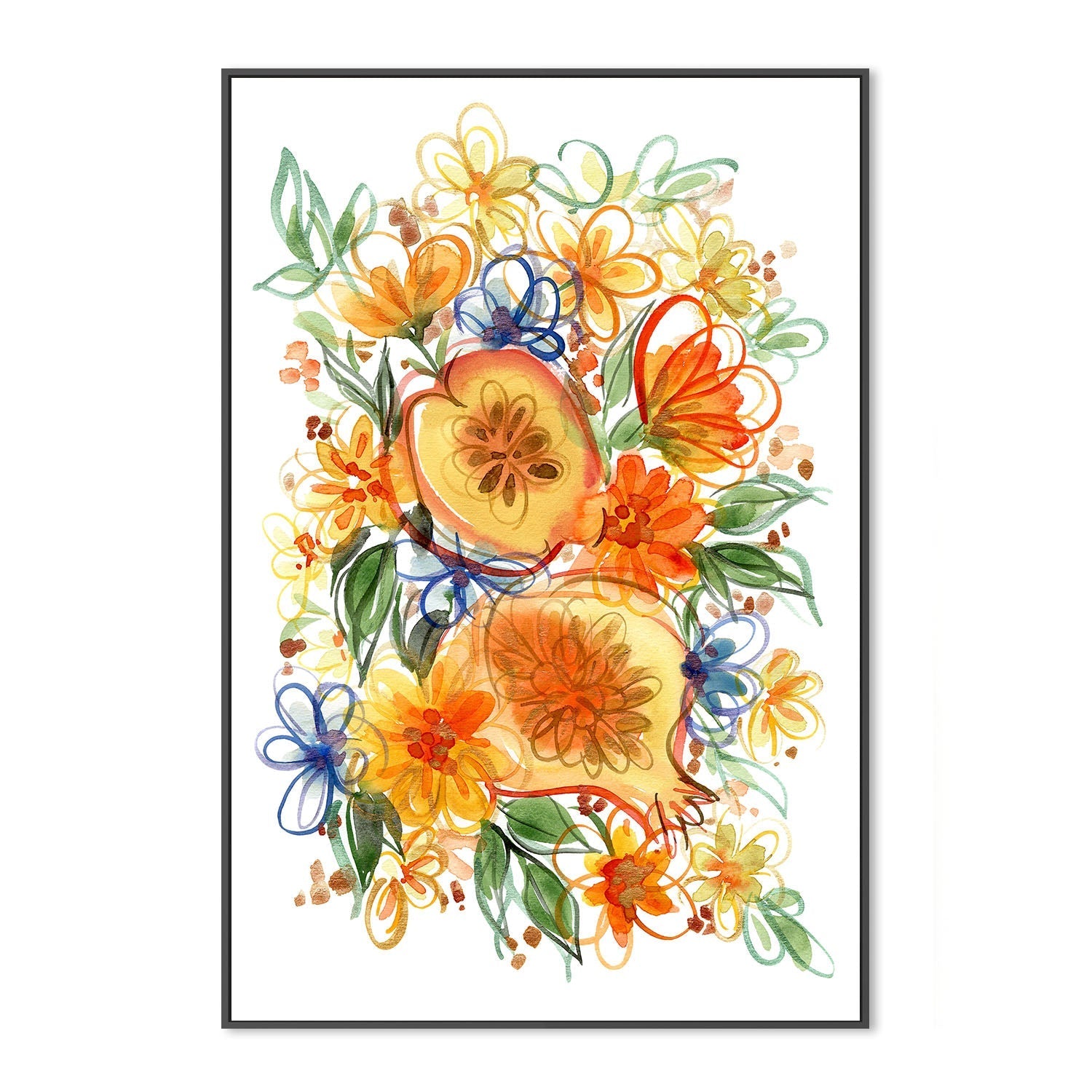 wall-art-print-canvas-poster-framed-Fruit Watercolour , By Jessie Mitchelson-3