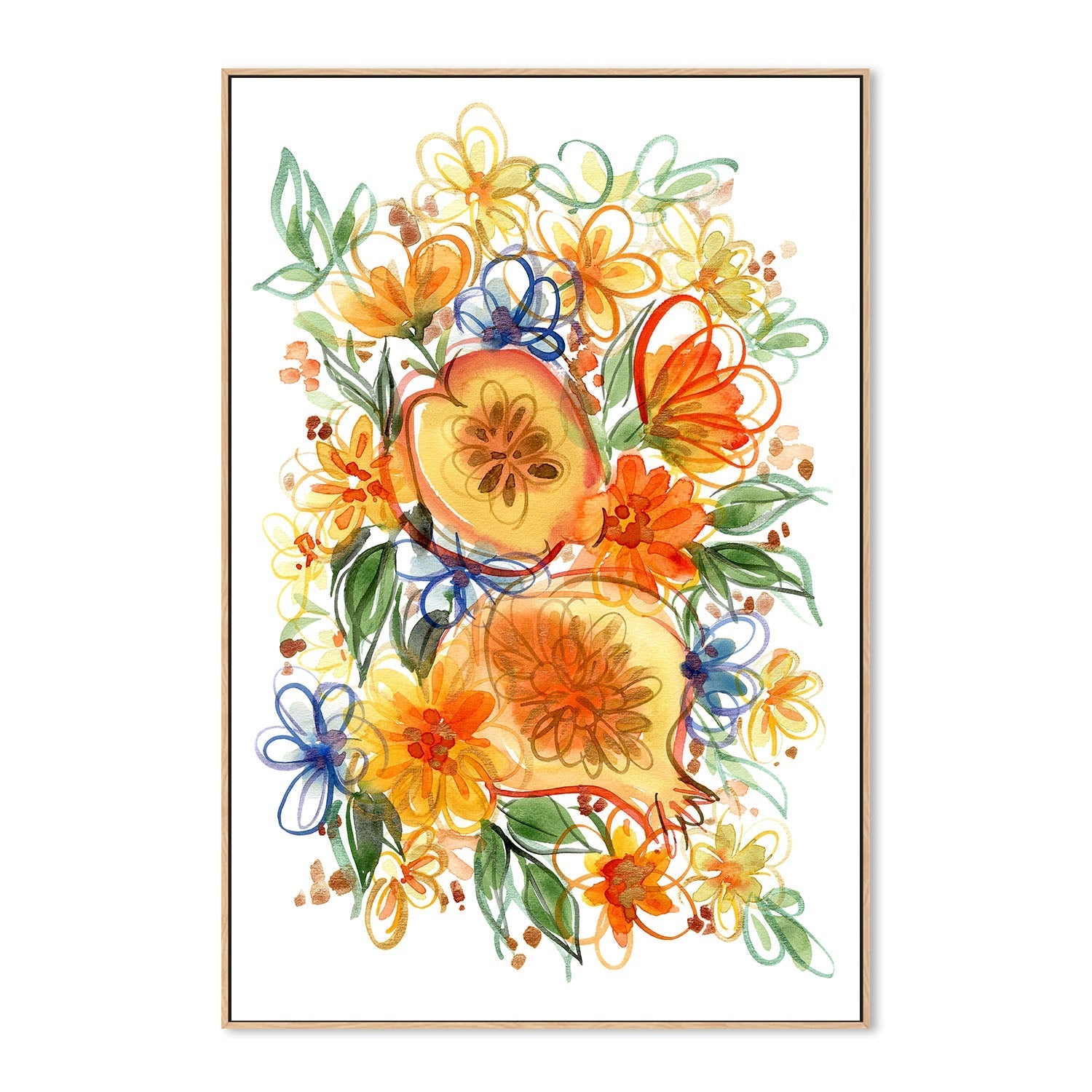 wall-art-print-canvas-poster-framed-Fruit Watercolour , By Jessie Mitchelson-4