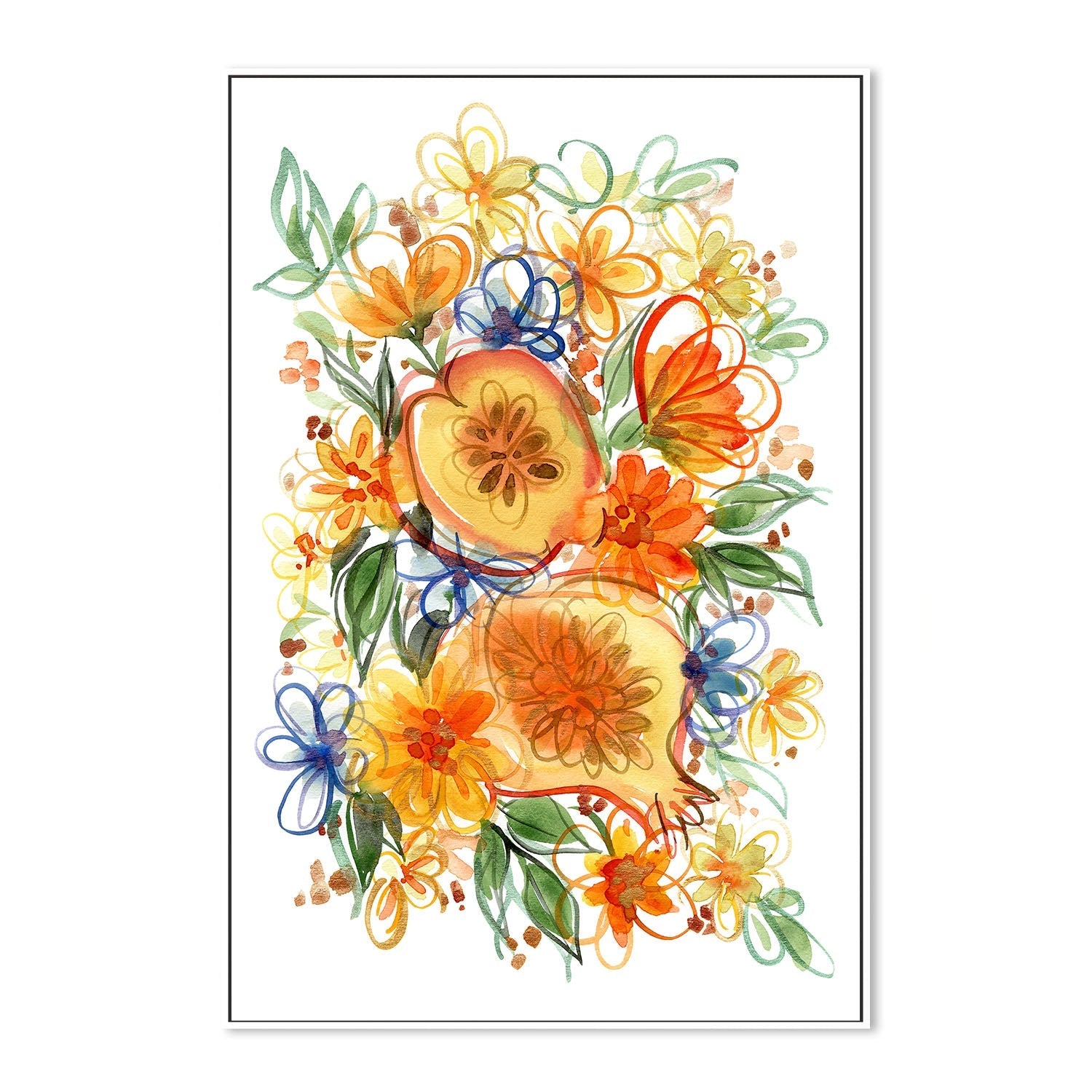 wall-art-print-canvas-poster-framed-Fruit Watercolour , By Jessie Mitchelson-5