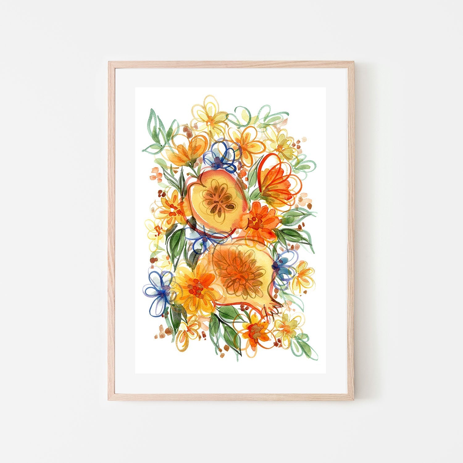wall-art-print-canvas-poster-framed-Fruit Watercolour , By Jessie Mitchelson-6