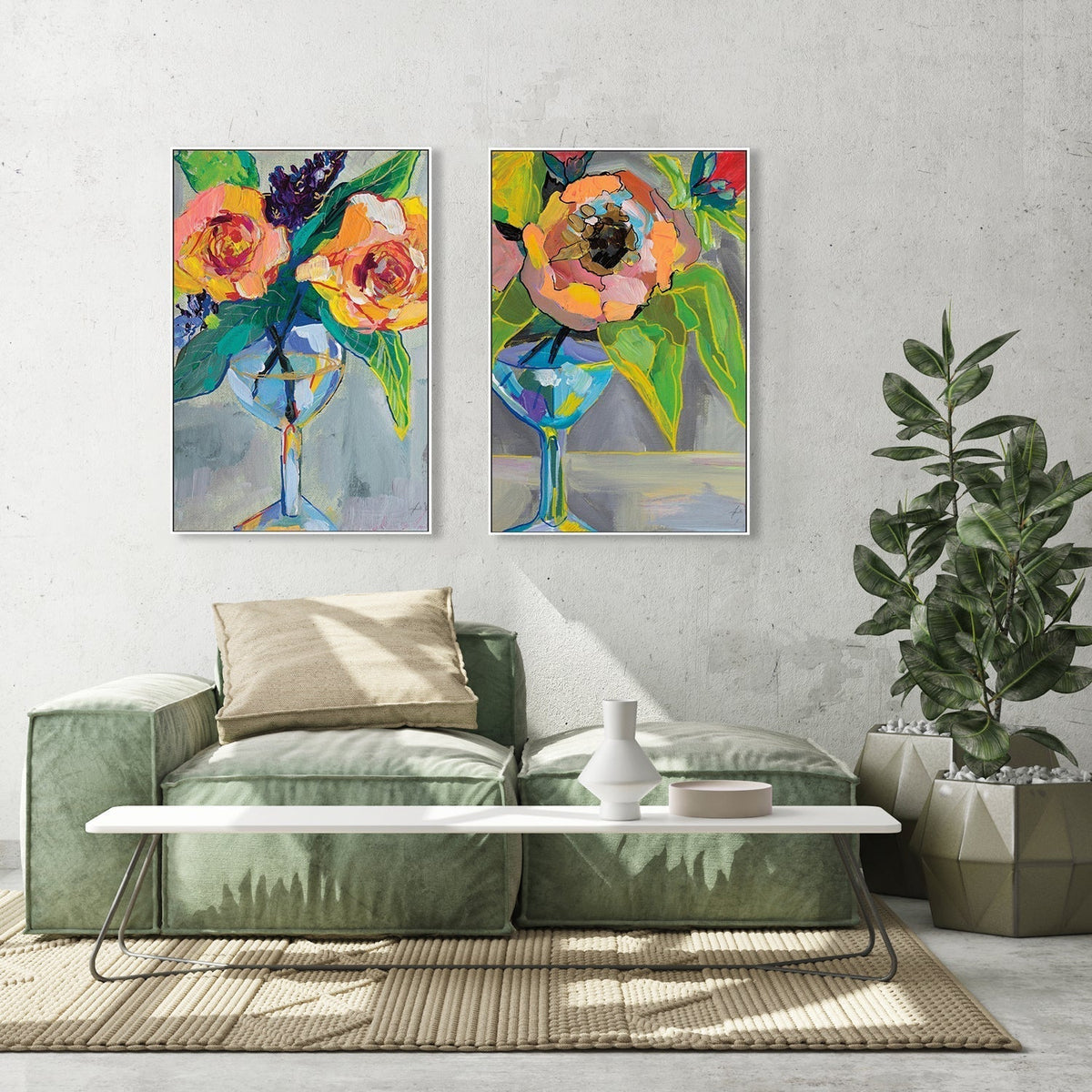 wall-art-print-canvas-poster-framed-Full Fun, Set of 2-by-Jeanette Vertentes-Gioia Wall Art