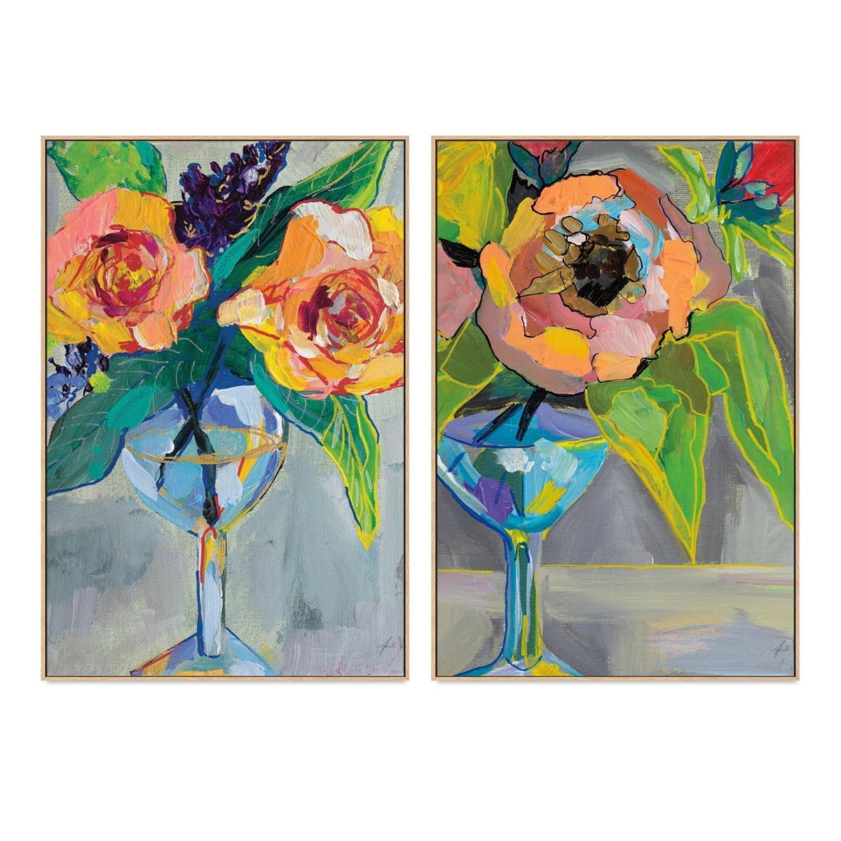 wall-art-print-canvas-poster-framed-Full Fun, Set of 2-by-Jeanette Vertentes-Gioia Wall Art