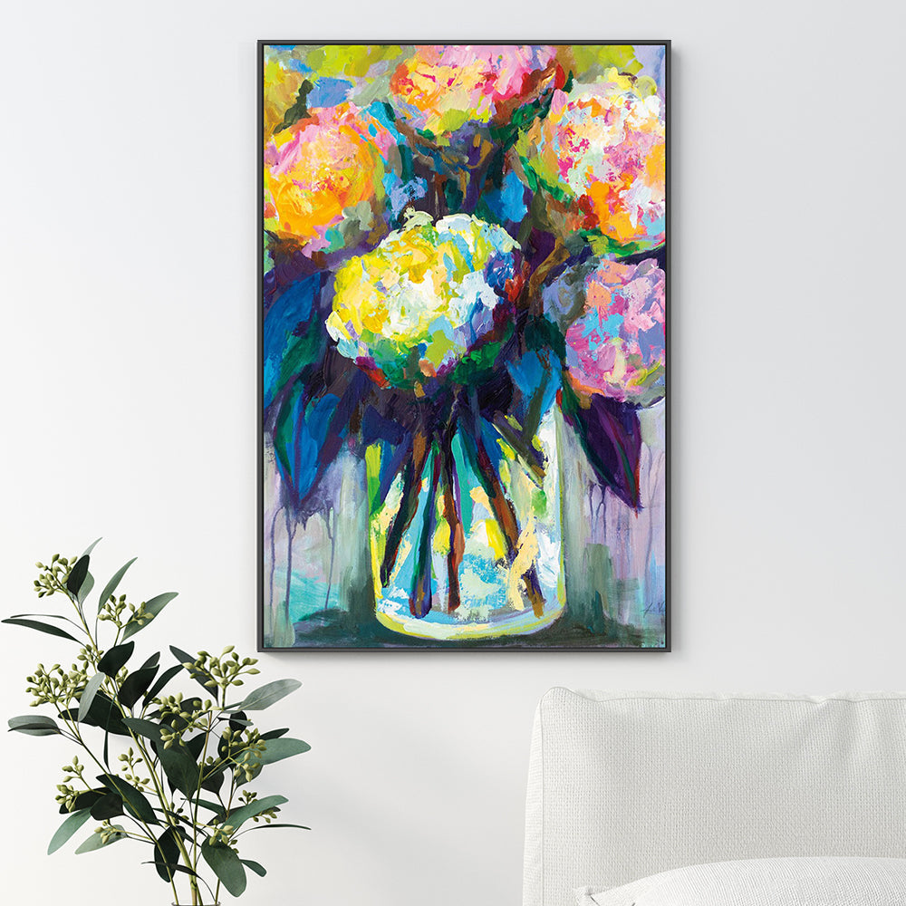 wall-art-print-canvas-poster-framed-Full of Hydrangeas-by-Jeanette Vertentes-Gioia Wall Art