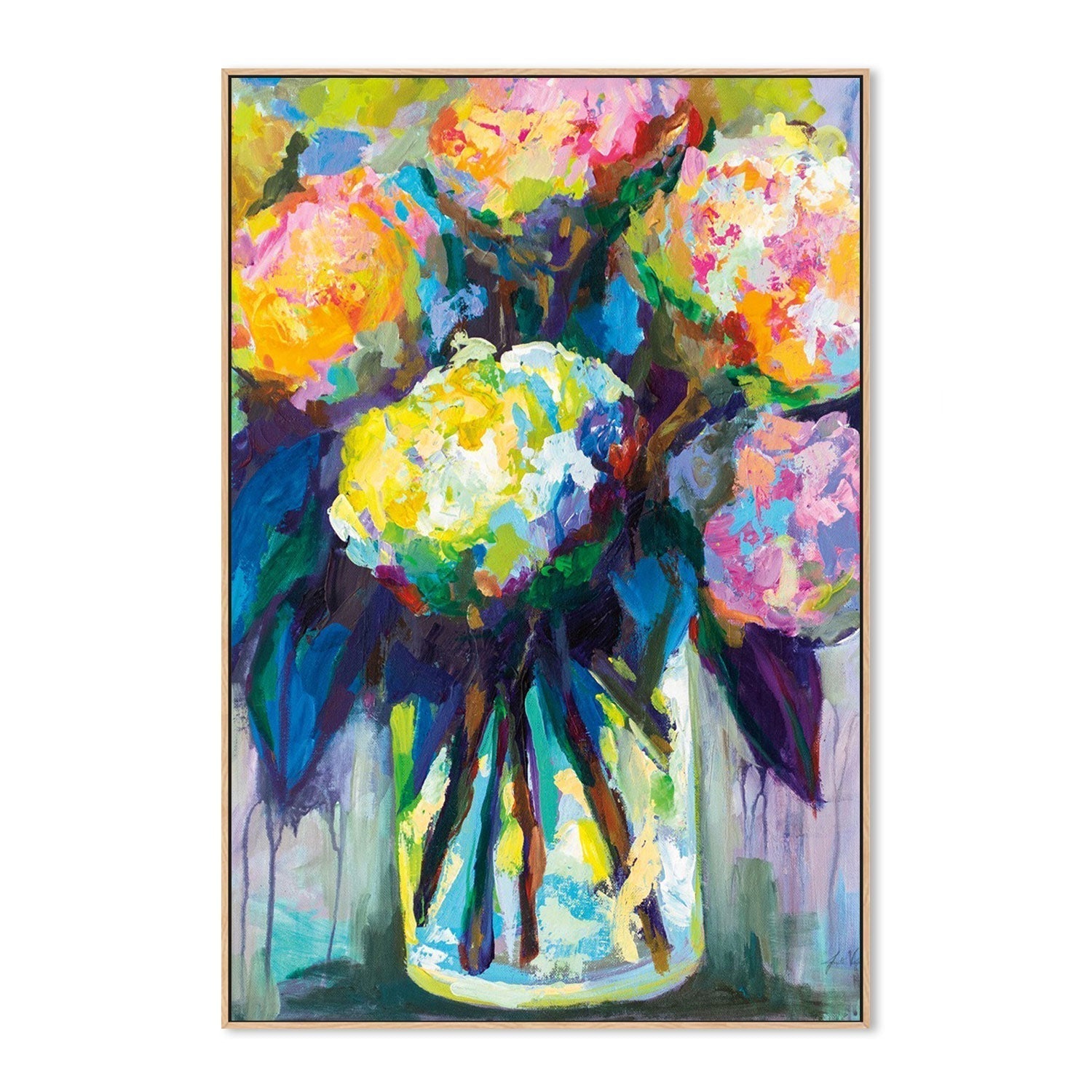 wall-art-print-canvas-poster-framed-Full of Hydrangeas-by-Jeanette Vertentes-Gioia Wall Art