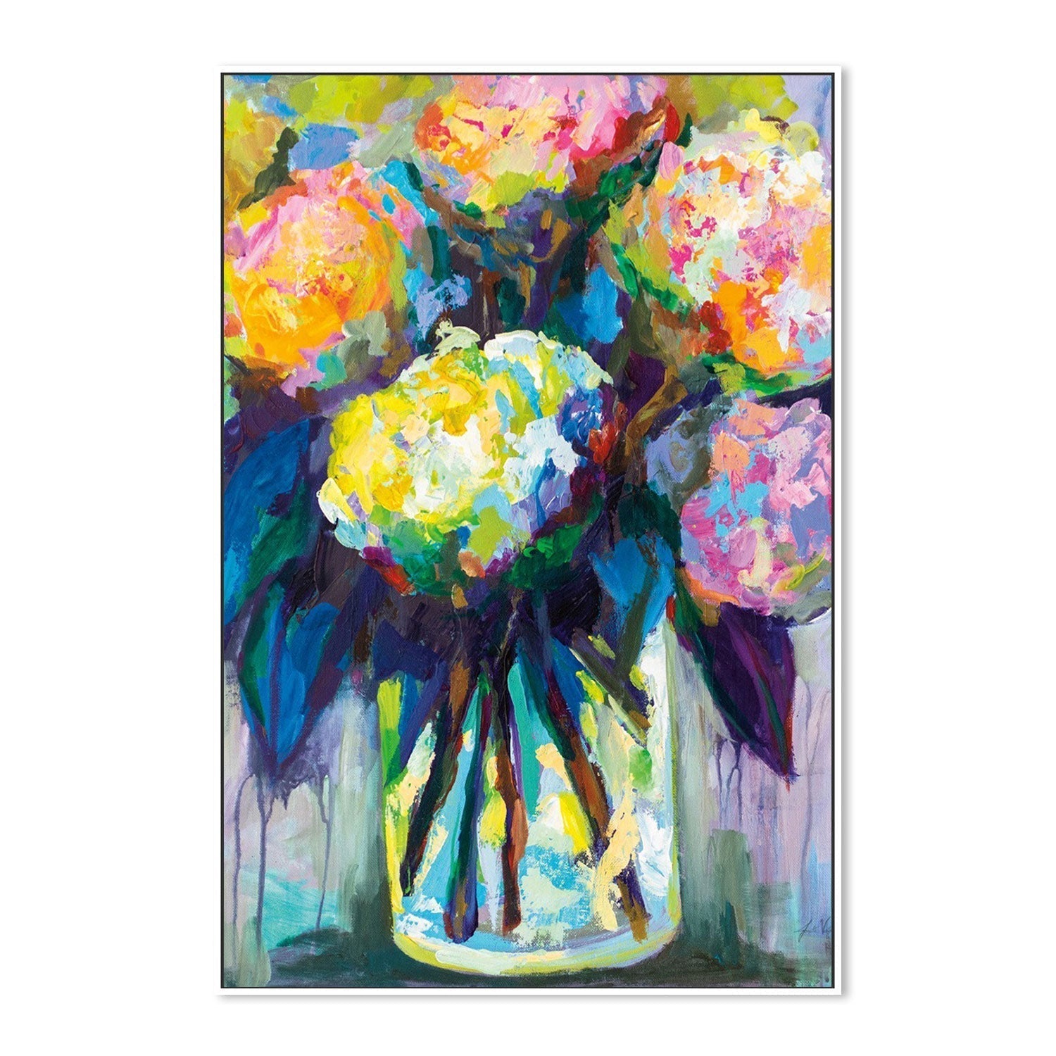 wall-art-print-canvas-poster-framed-Full of Hydrangeas-by-Jeanette Vertentes-Gioia Wall Art