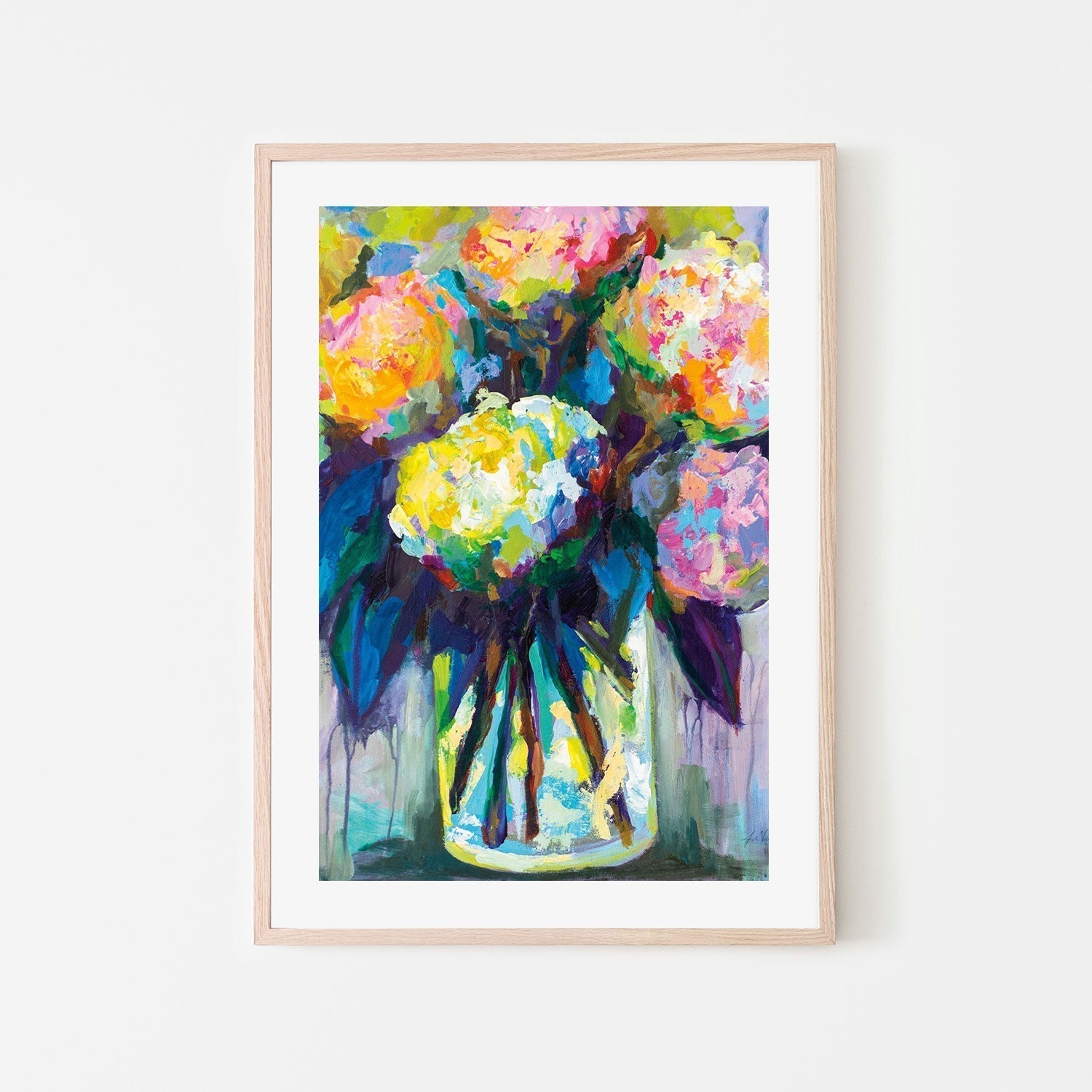 wall-art-print-canvas-poster-framed-Full of Hydrangeas-by-Jeanette Vertentes-Gioia Wall Art
