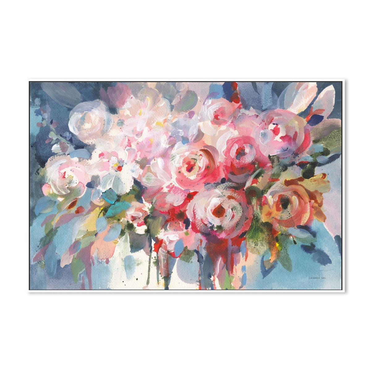 wall-art-print-canvas-poster-framed-Fullness of Flowers-by-Danhui Nai-Gioia Wall Art