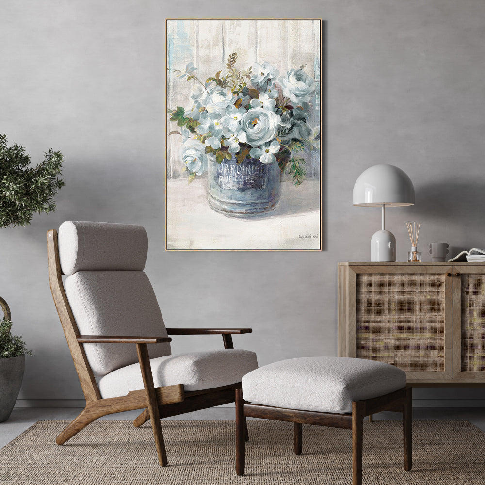 wall-art-print-canvas-poster-framed-Garden Blooms Blue, Style A , By Danhui Nai-7