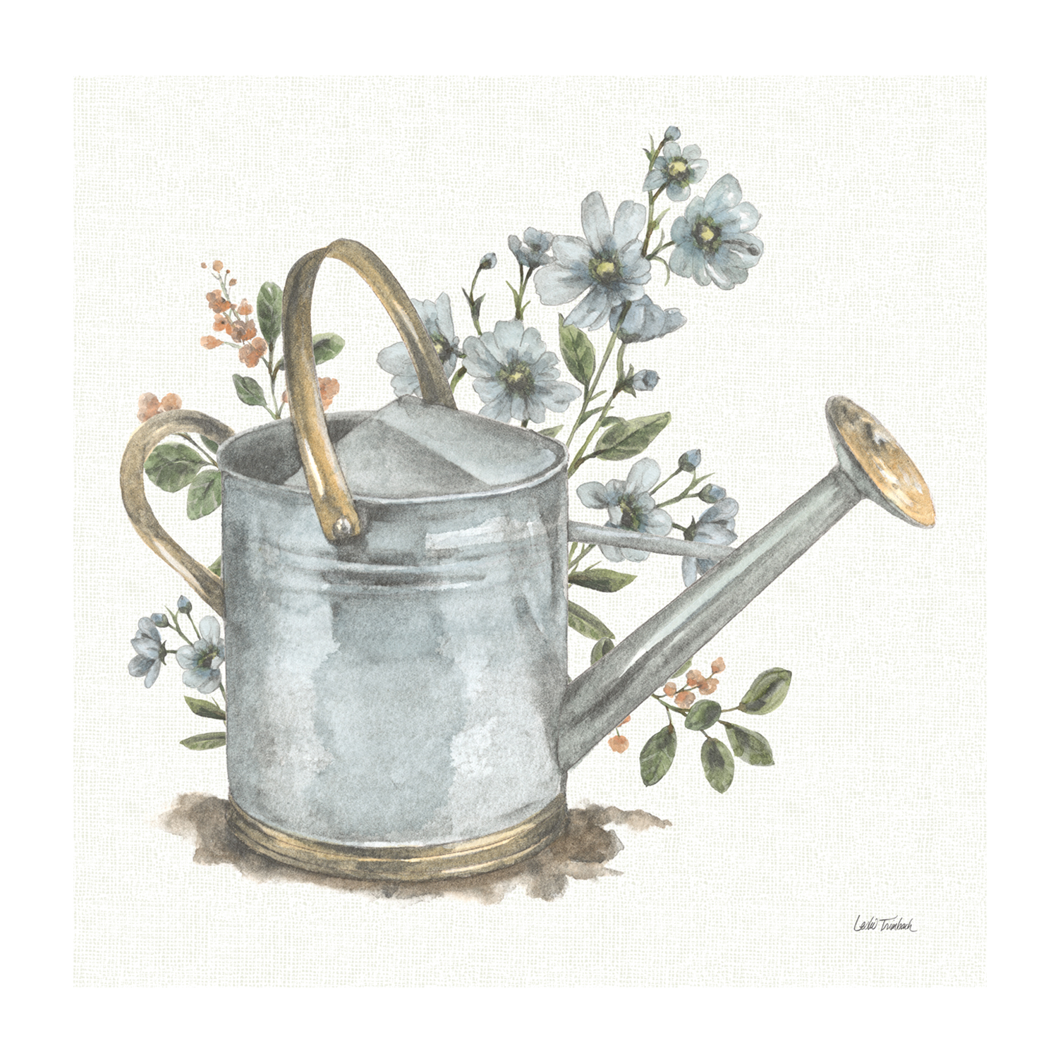 wall-art-print-canvas-poster-framed-Garden Patch Blue, Style A , By Leslie Trimbach-1
