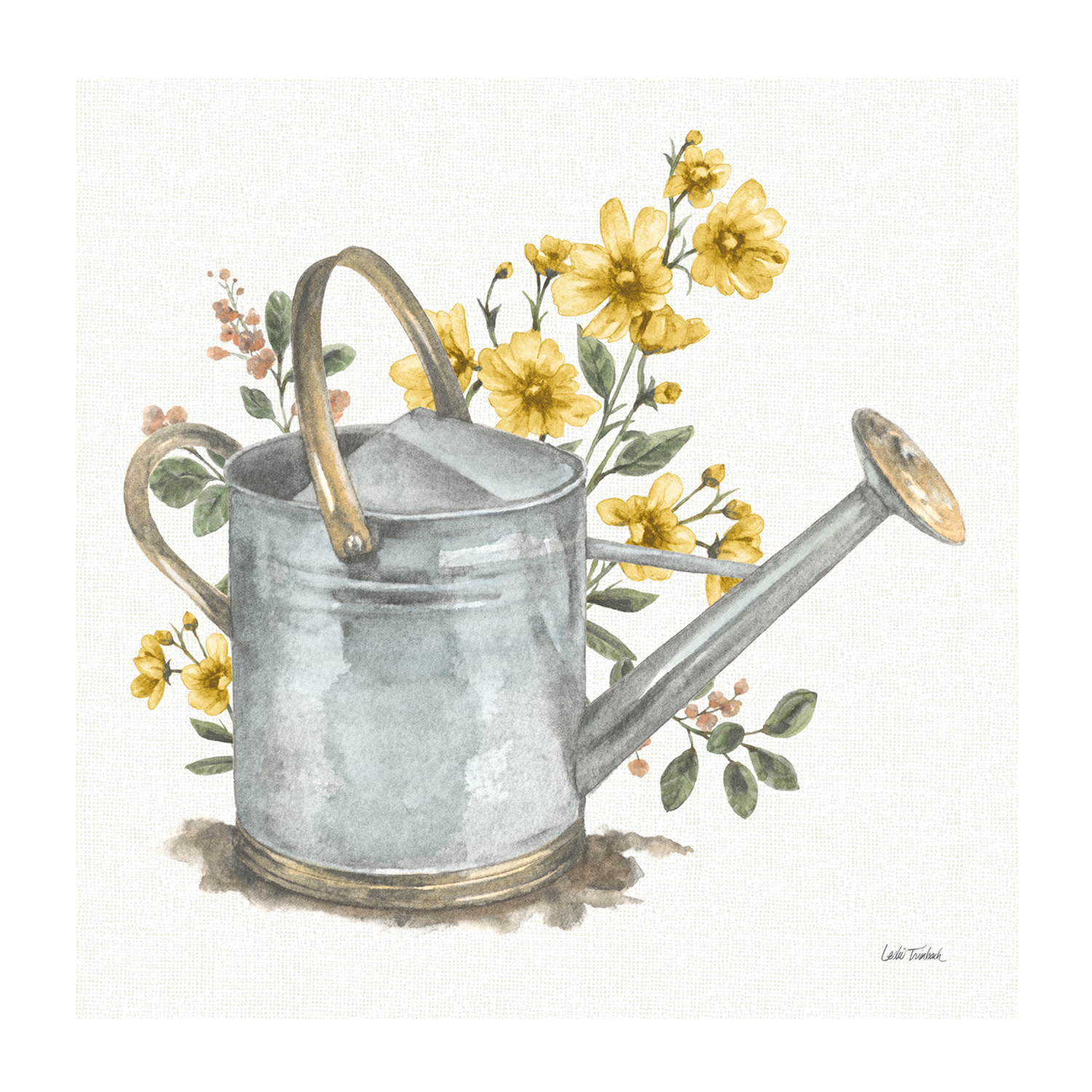 wall-art-print-canvas-poster-framed-Garden Patch Yellow, Style A , By Leslie Trimbach-1