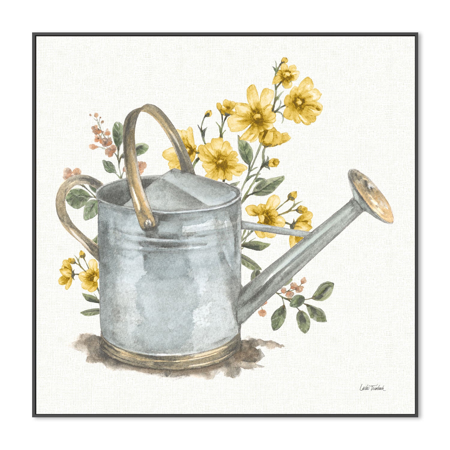 wall-art-print-canvas-poster-framed-Garden Patch Yellow, Style A , By Leslie Trimbach-3