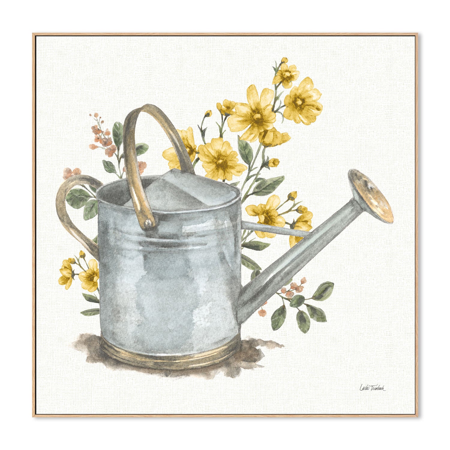 wall-art-print-canvas-poster-framed-Garden Patch Yellow, Style A , By Leslie Trimbach-4