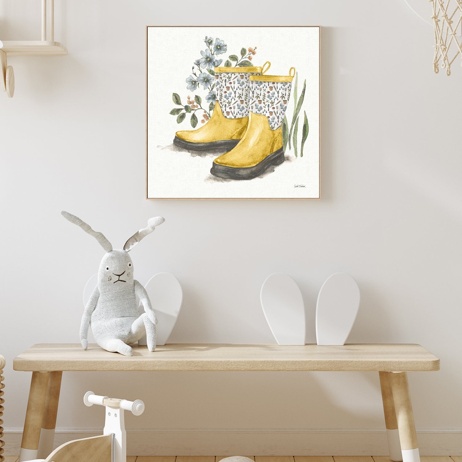 wall-art-print-canvas-poster-framed-Garden Patch Yellow, Style B , By Leslie Trimbach-2