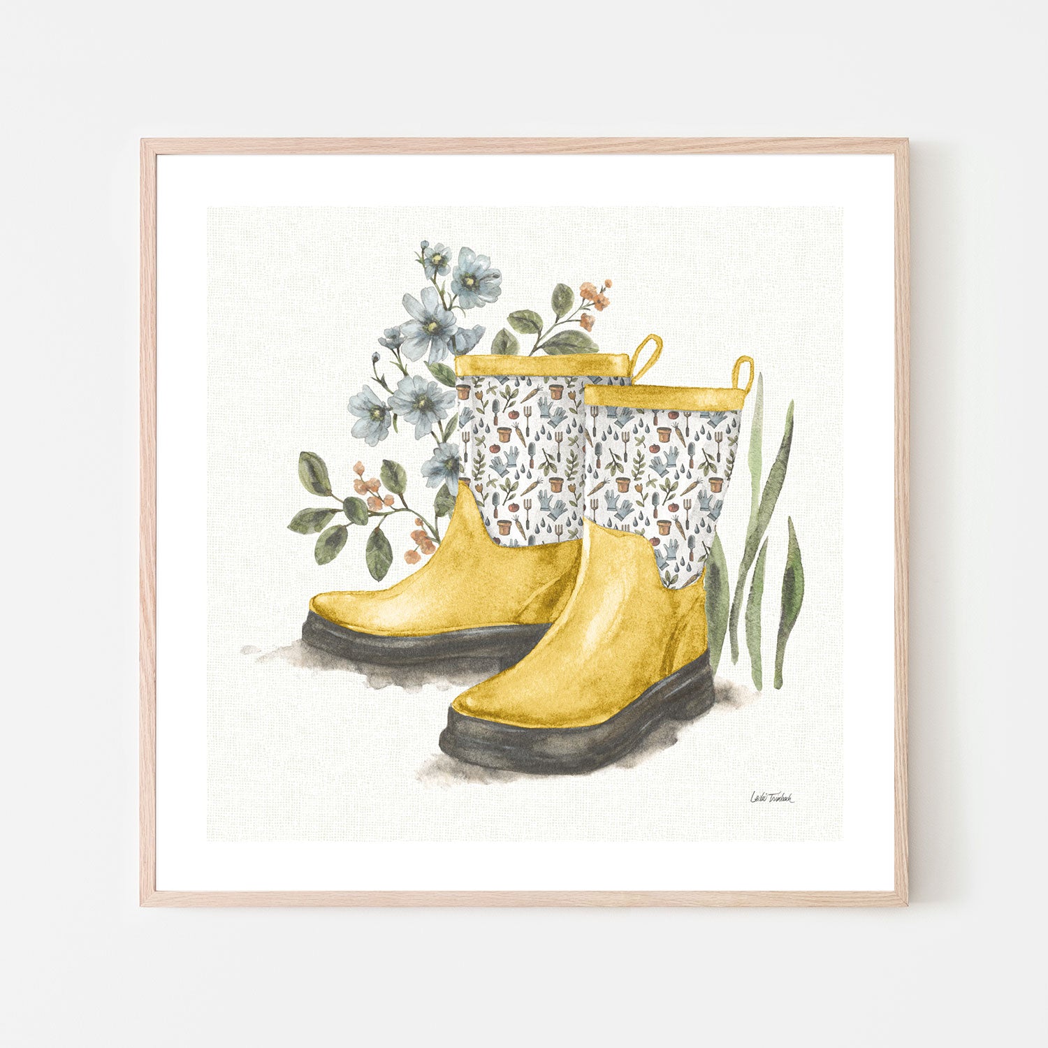 wall-art-print-canvas-poster-framed-Garden Patch Yellow, Style B , By Leslie Trimbach-6
