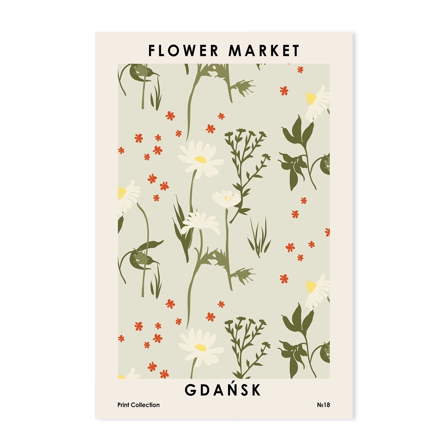 wall-art-print-canvas-poster-framed-Gdańsk Flower Market-GIOIA-WALL-ART