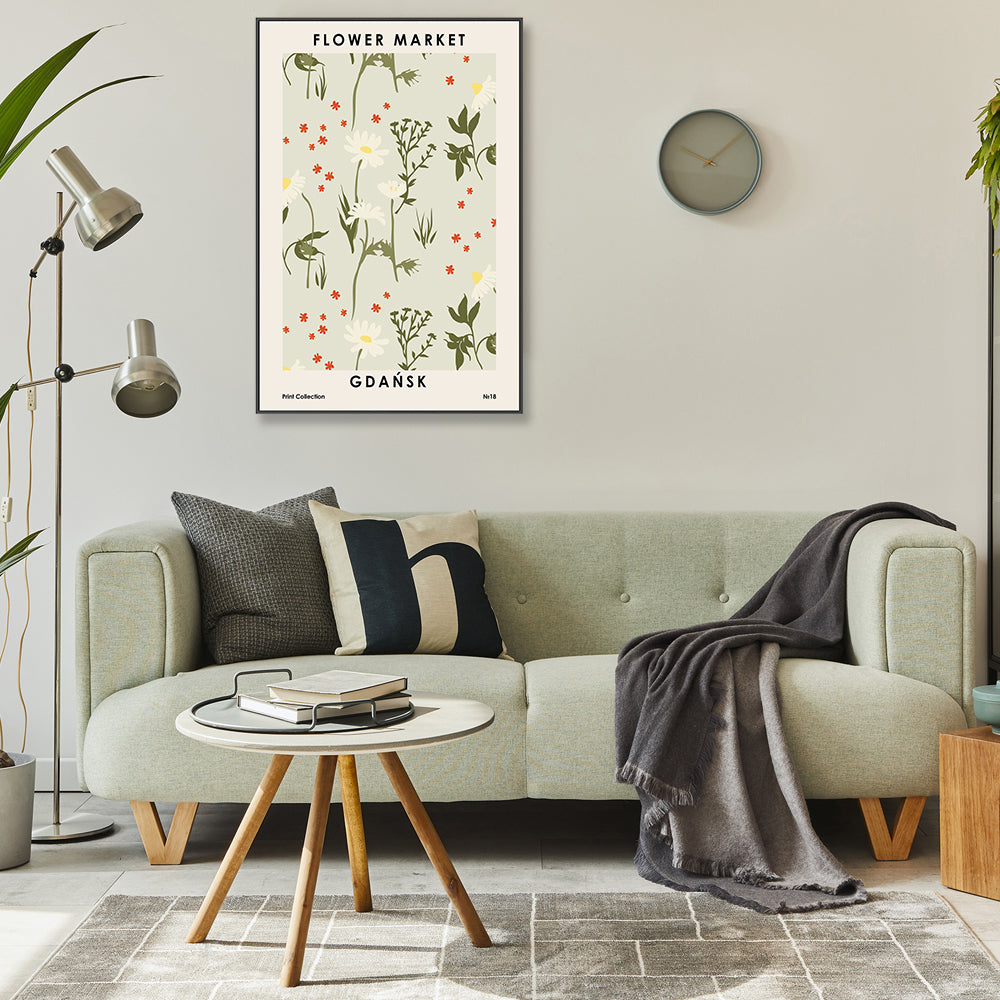 wall-art-print-canvas-poster-framed-Gdańsk Flower Market-GIOIA-WALL-ART