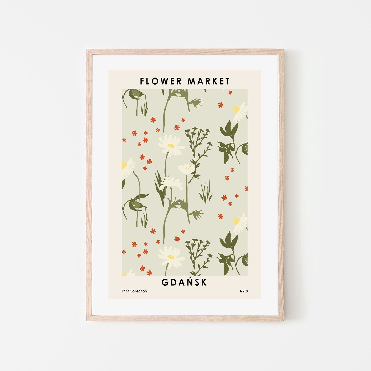 wall-art-print-canvas-poster-framed-Gdańsk Flower Market-GIOIA-WALL-ART