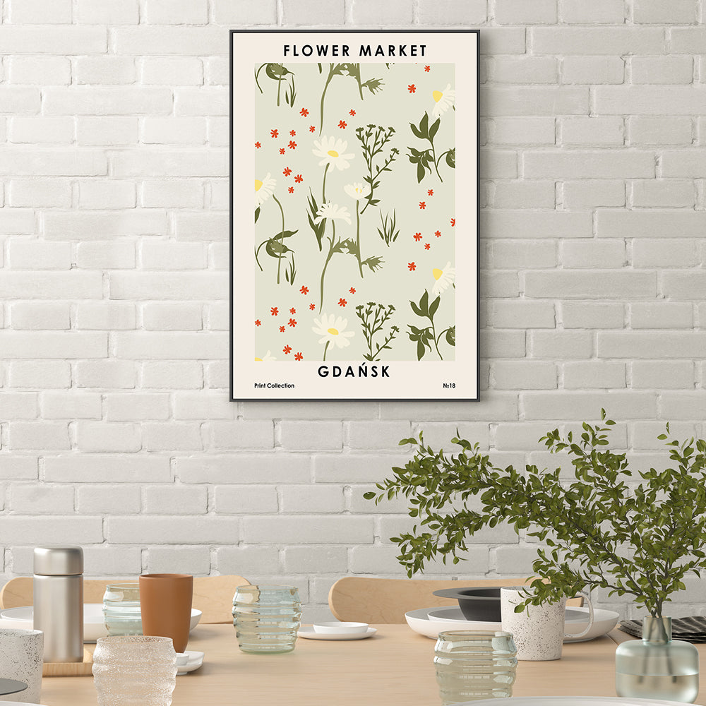 wall-art-print-canvas-poster-framed-Gdańsk Flower Market-GIOIA-WALL-ART