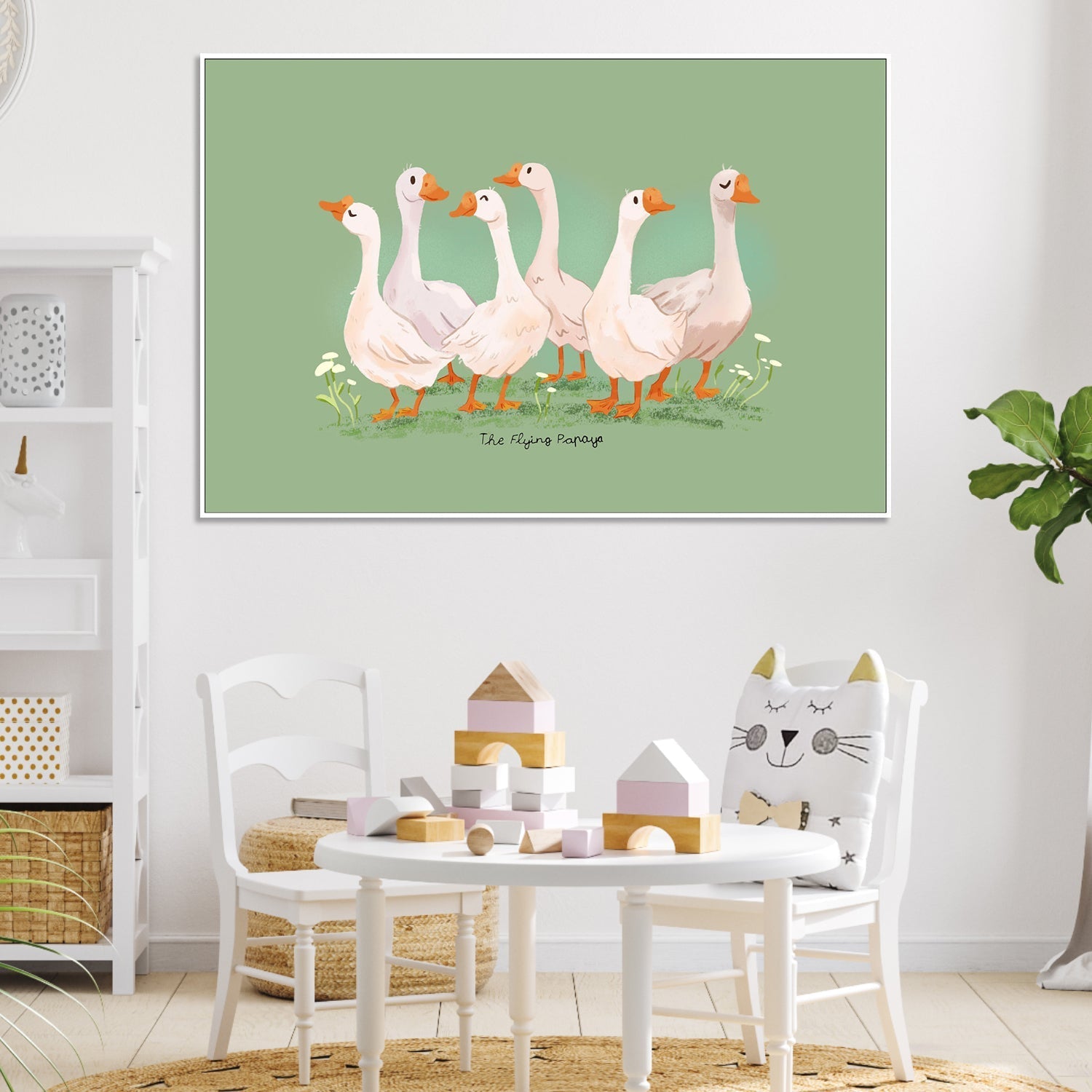 wall-art-print-canvas-poster-framed-Geese , By The Flying Papaya-2