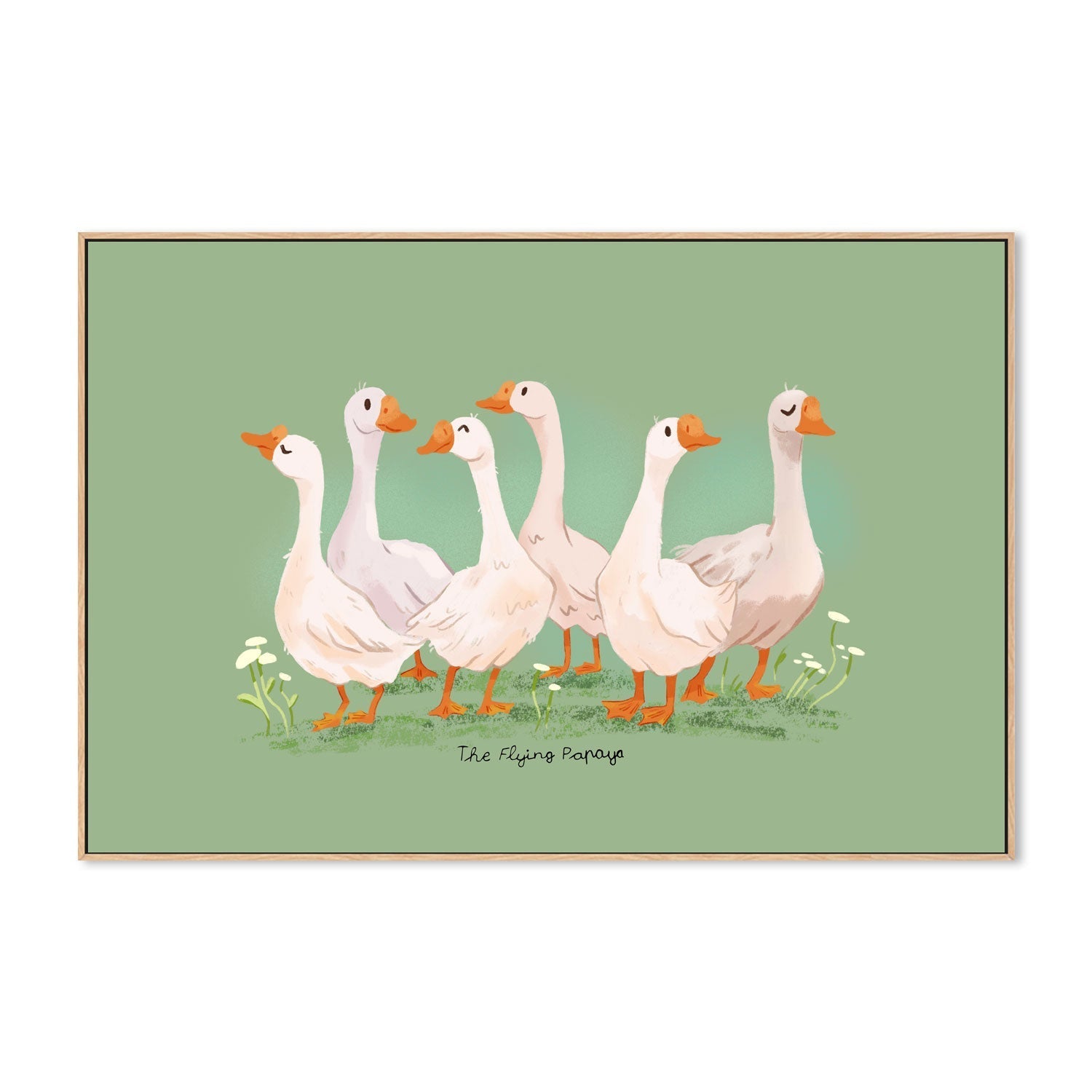 wall-art-print-canvas-poster-framed-Geese , By The Flying Papaya-4