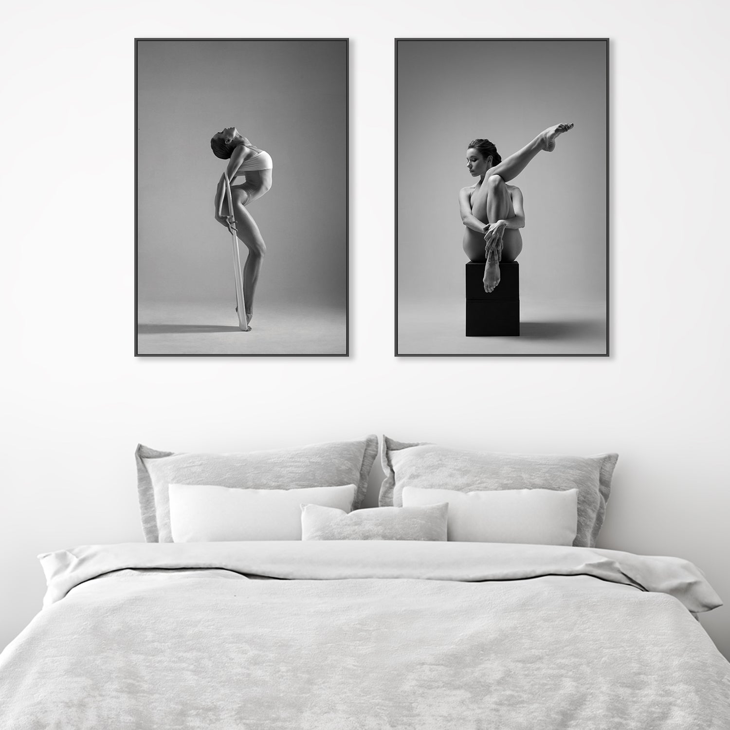 wall-art-print-canvas-poster-framed-Geometrical Curves, by Natalya Sleta, Set Of 2-by-Plus X Studio-Gioia Wall Art