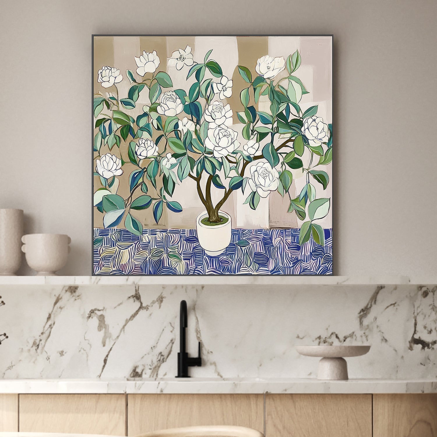 wall-art-print-canvas-poster-framed-Gilded Roses, Style B-2