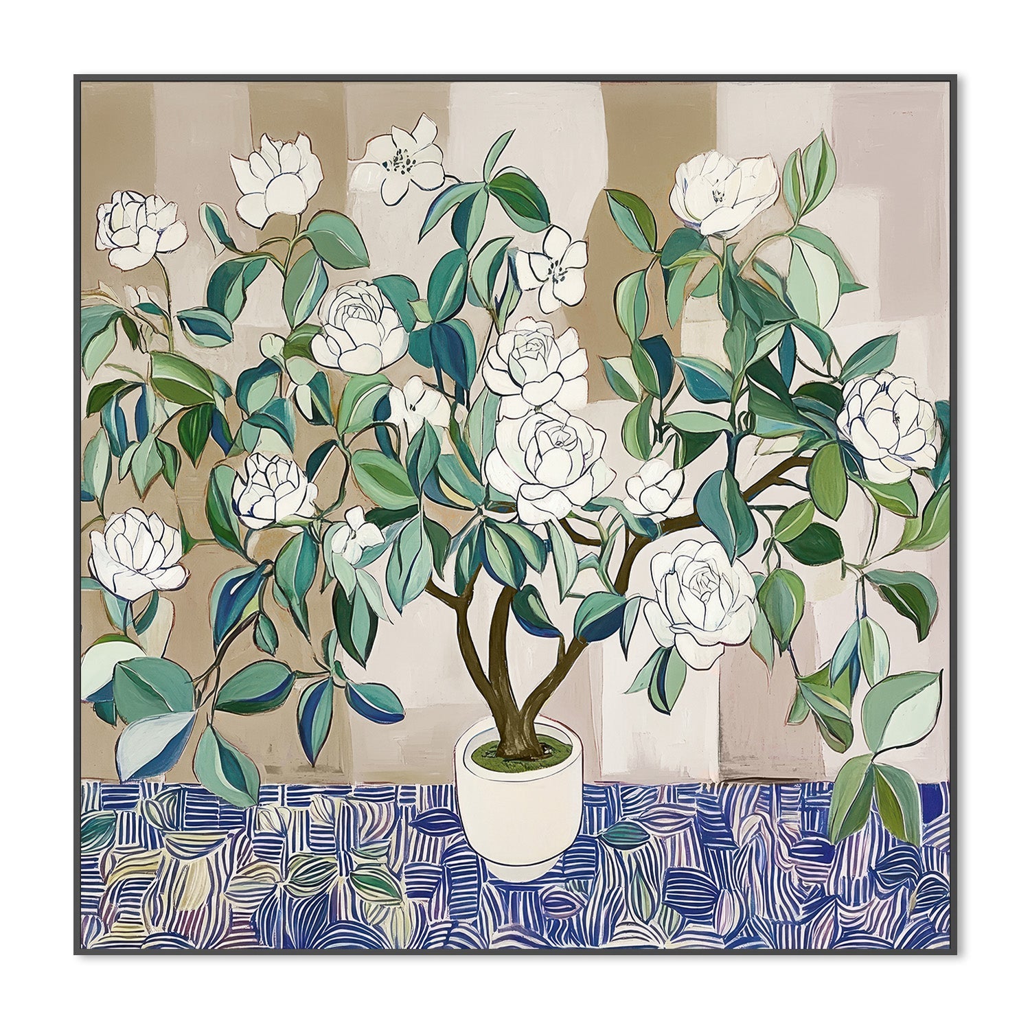 wall-art-print-canvas-poster-framed-Gilded Roses, Style B-3