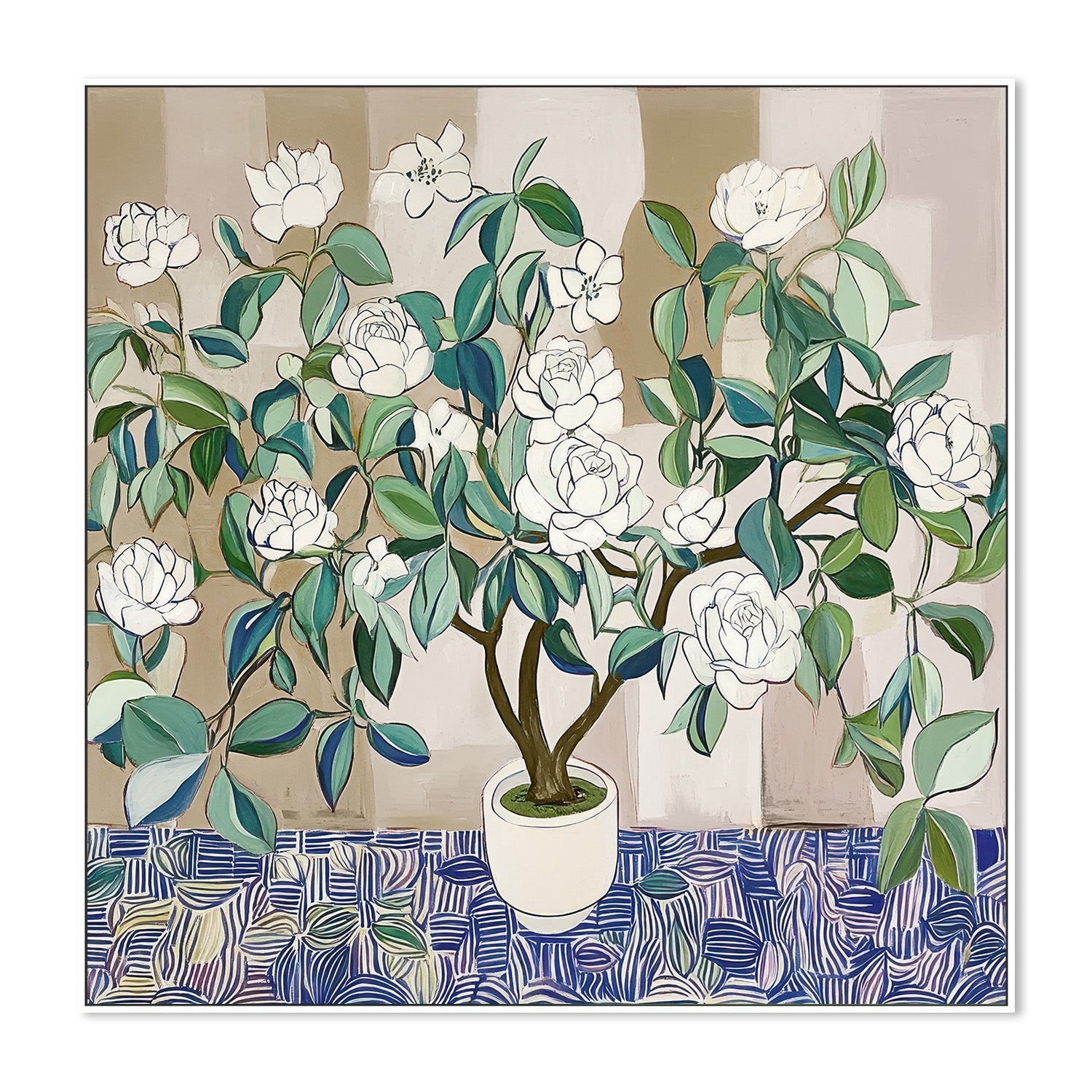 wall-art-print-canvas-poster-framed-Gilded Roses, Style B-5