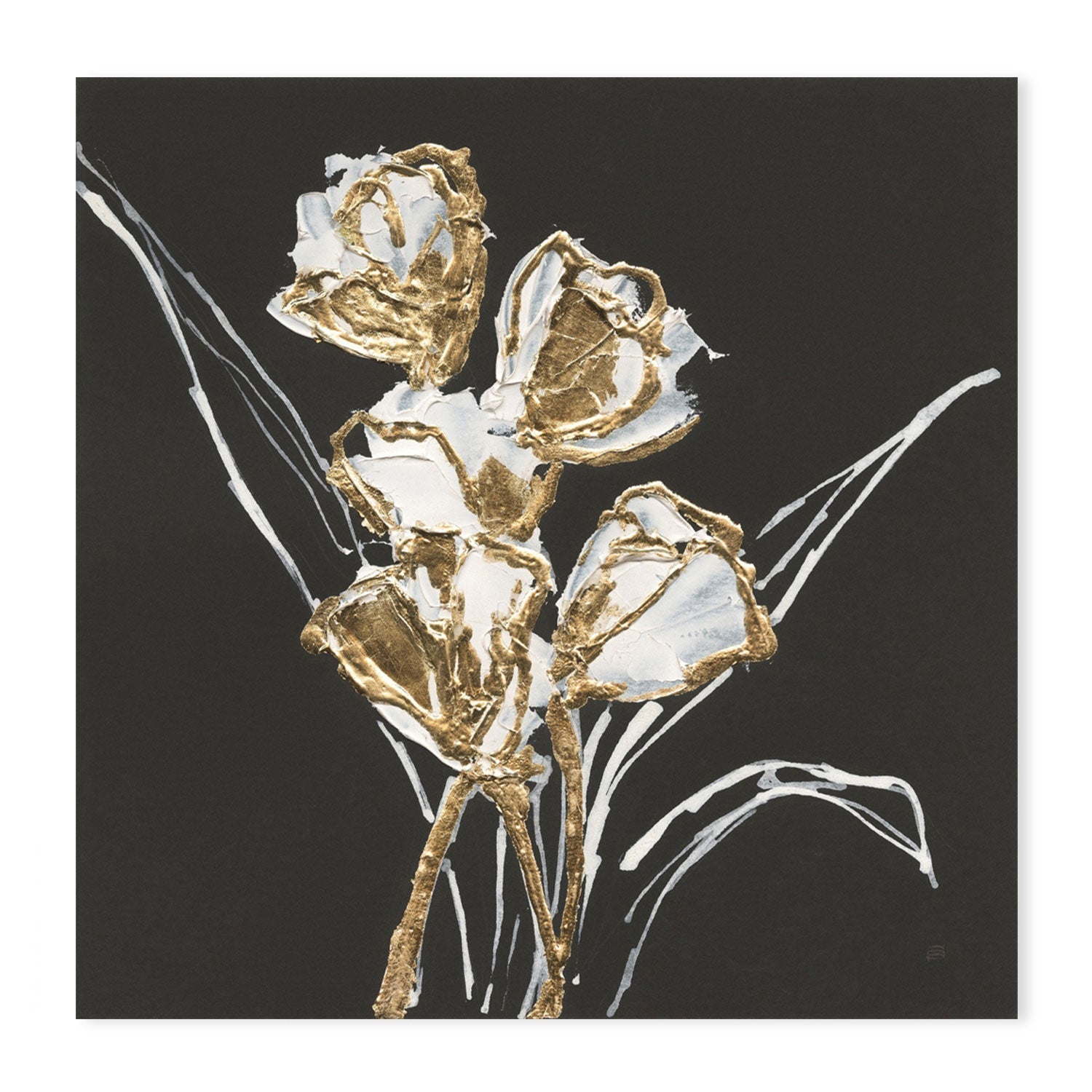 wall-art-print-canvas-poster-framed-Gilded Tulips-by-Chris Paschke-Gioia Wall Art