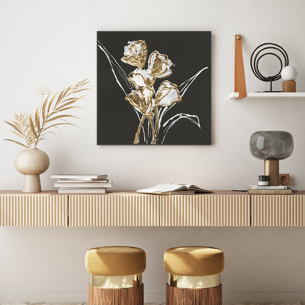 wall-art-print-canvas-poster-framed-Gilded Tulips-by-Chris Paschke-Gioia Wall Art