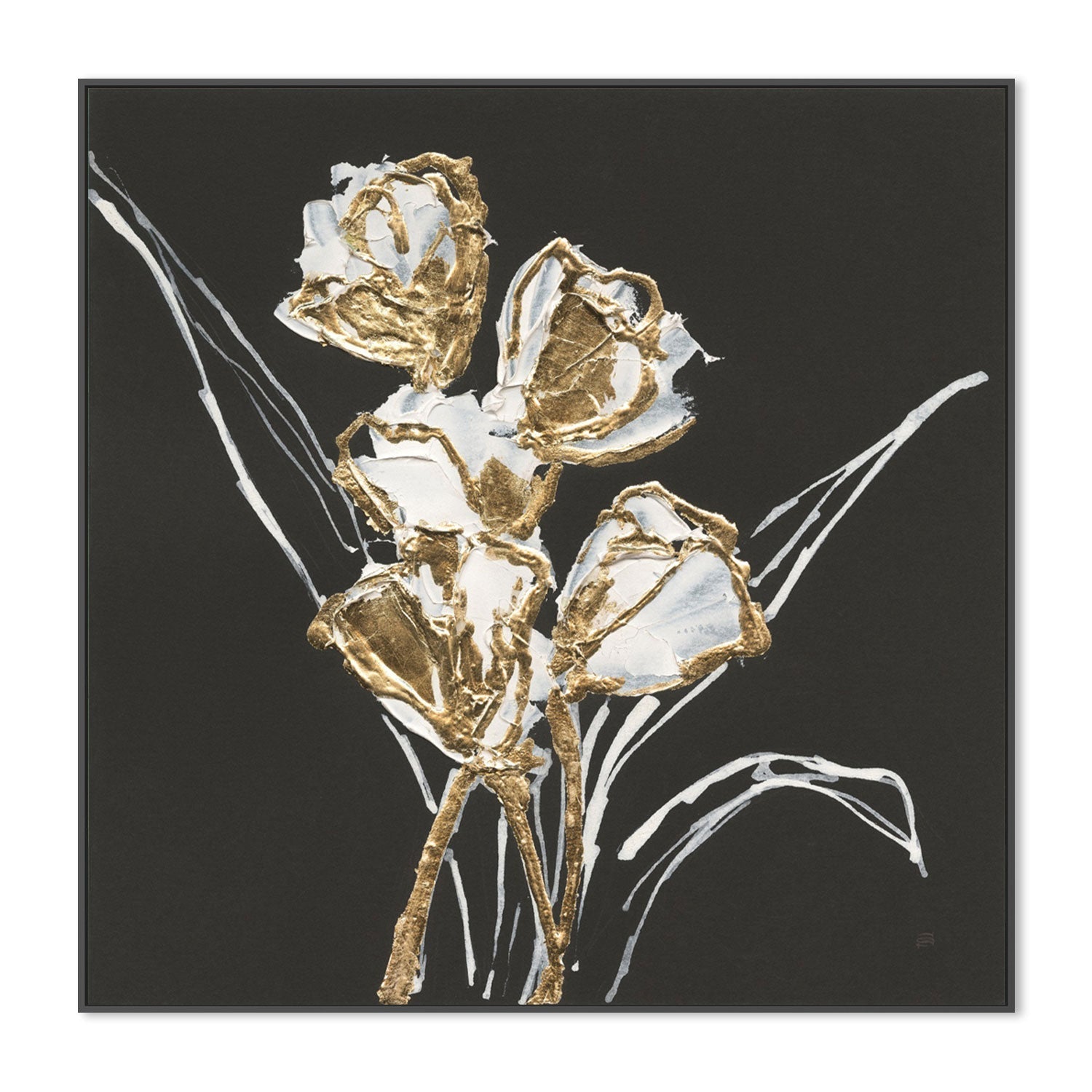 wall-art-print-canvas-poster-framed-Gilded Tulips-by-Chris Paschke-Gioia Wall Art